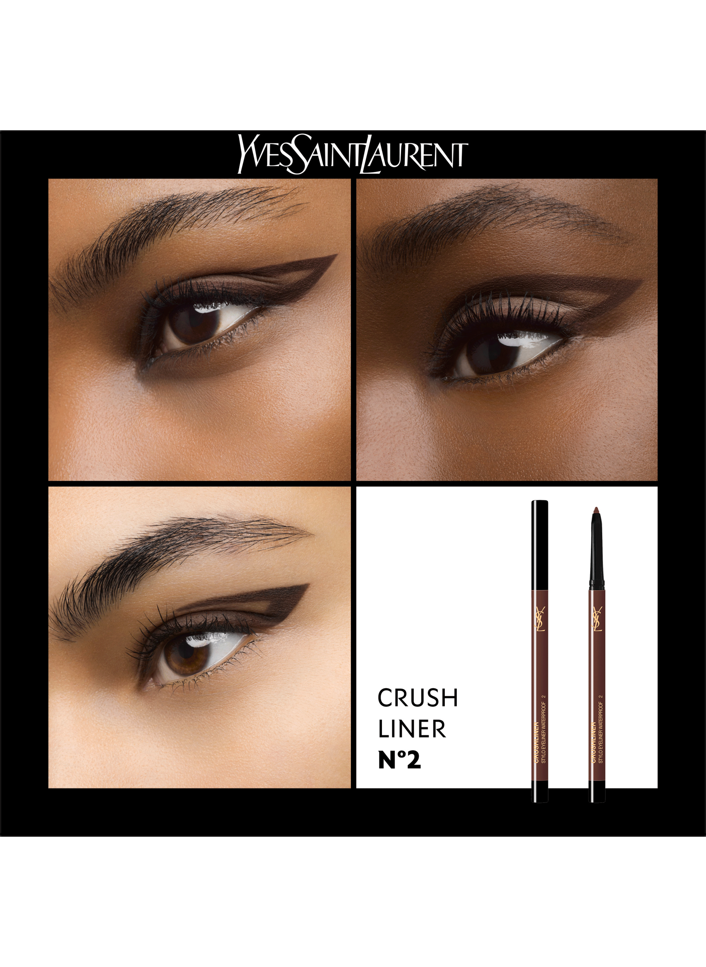 Crushliner crayon yeux YVES SAINT LAURENT N°2 brun universel