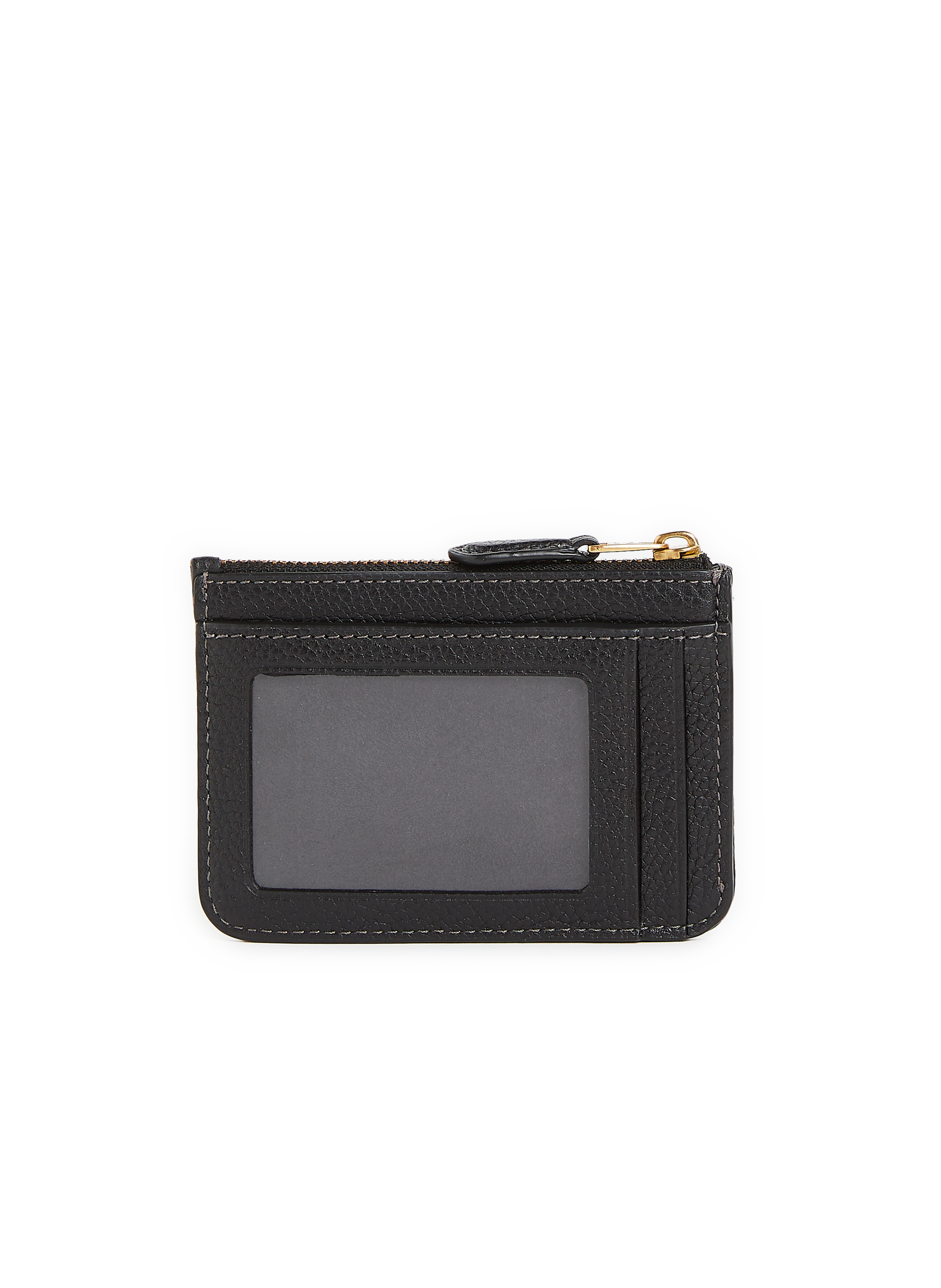 Porte-cartes en cuir COACH Noir