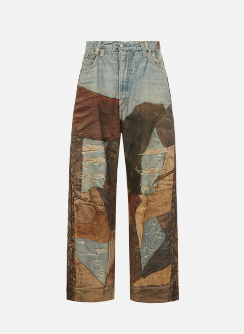 Wide-leg patterned jeans BrownACNE STUDIOS 