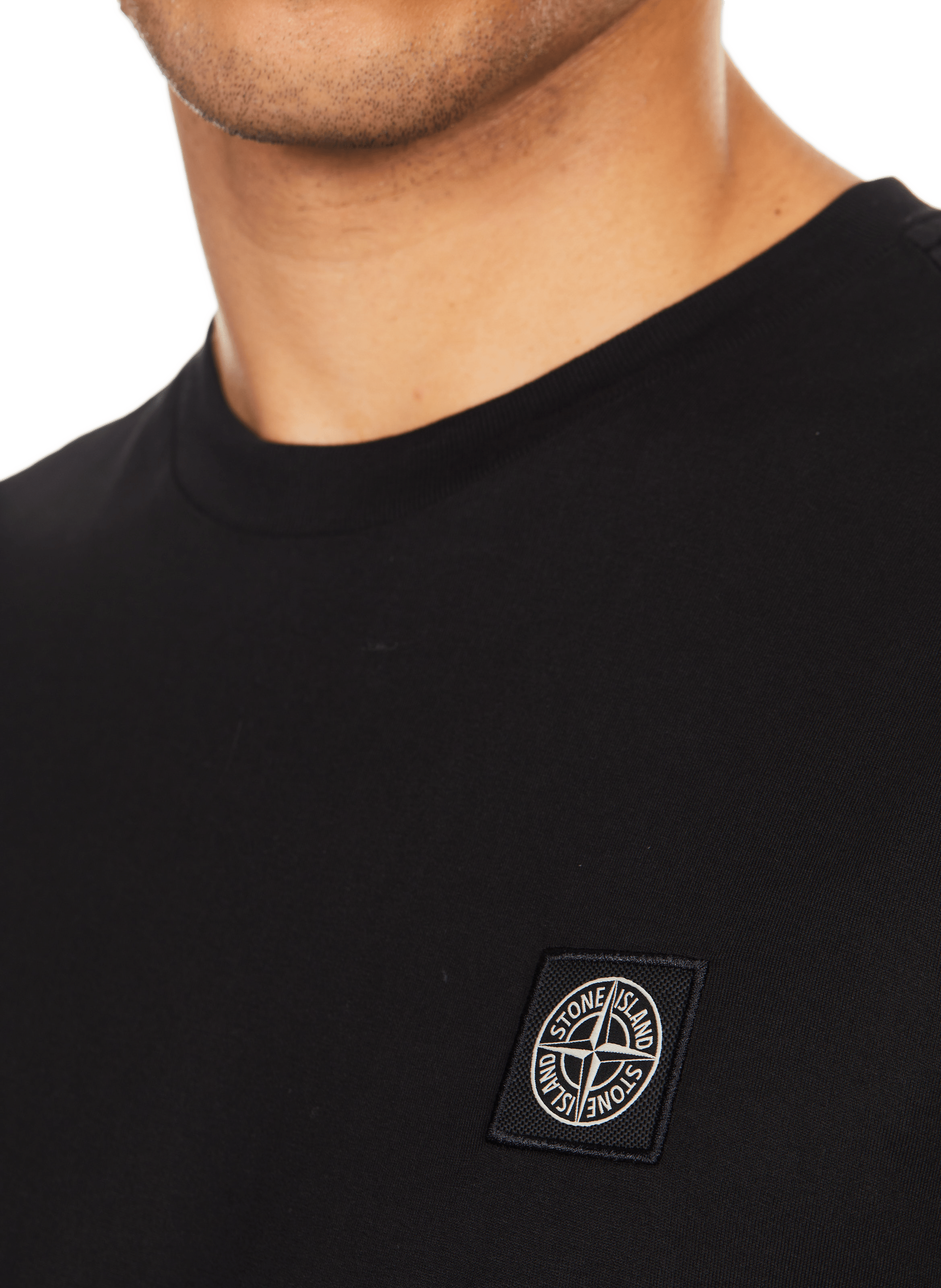 T-shirt à logo en coton  STONE ISLAND Noir