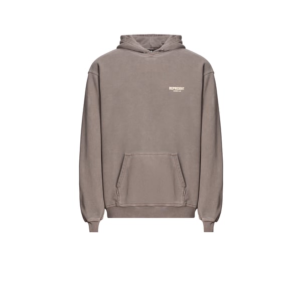Represent Mens Fog Owners Club Brand-print Relaxed-fit Cotton-jersey Hoody Xl In Grey