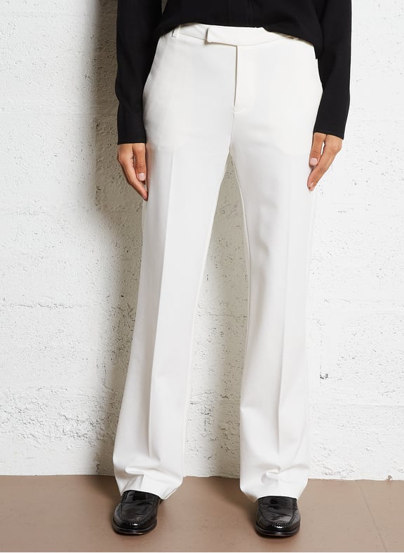 Pantalon droit flare confort Blanc by IKKS IKKS Pantalon droit flare confort Blanc