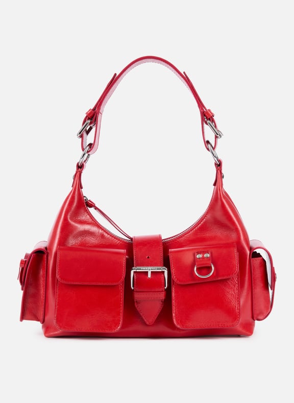 Sac amelia en cuir craquelé Rouge by THE KOOPLES THE KOOPLES Sac amelia en cuir craquelé Rouge
