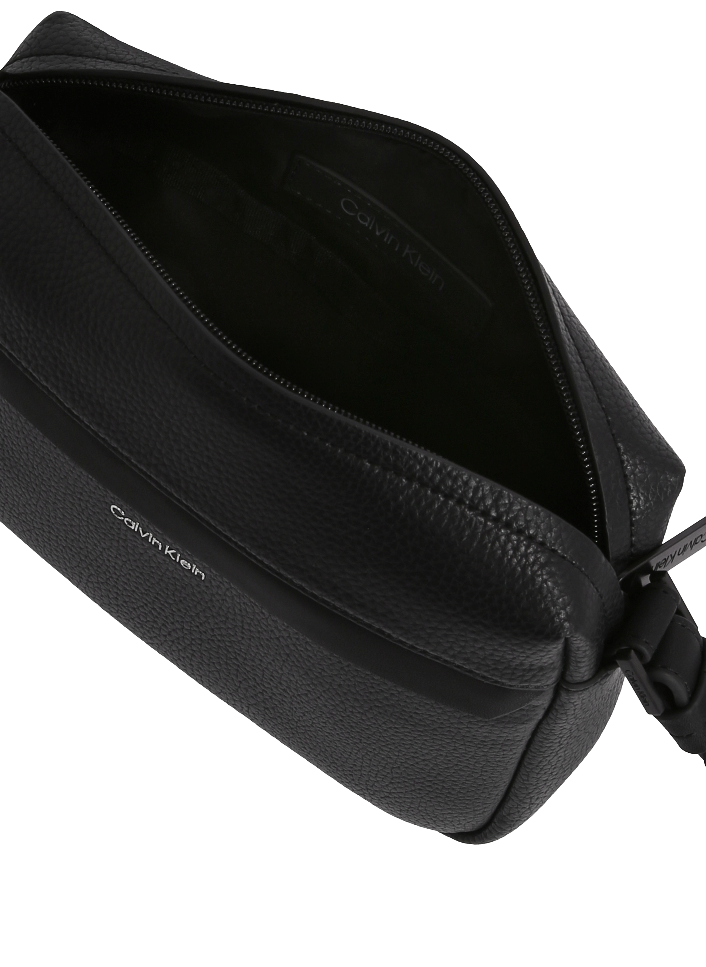 Sac bandoulière effet cuir grainé CALVIN KLEIN Noir