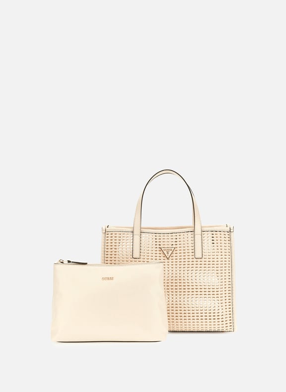 Sac à main Brigitta tressée Beige by GUESS GUESS Sac à main Brigitta tressée Beige