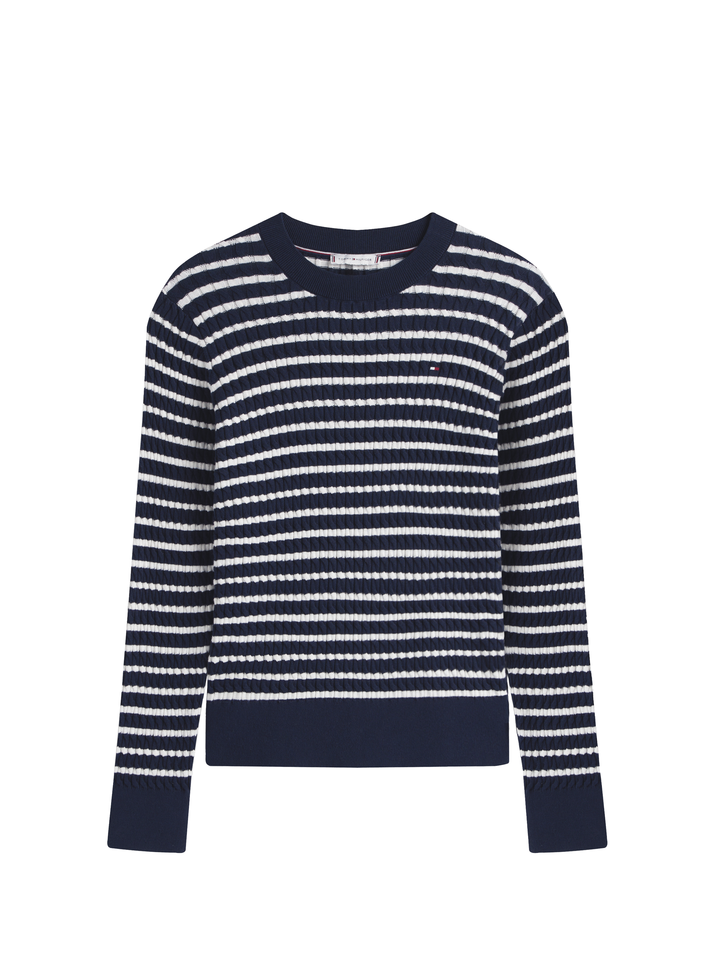 Pull torsadé en coton TOMMY HILFIGER Multicolore