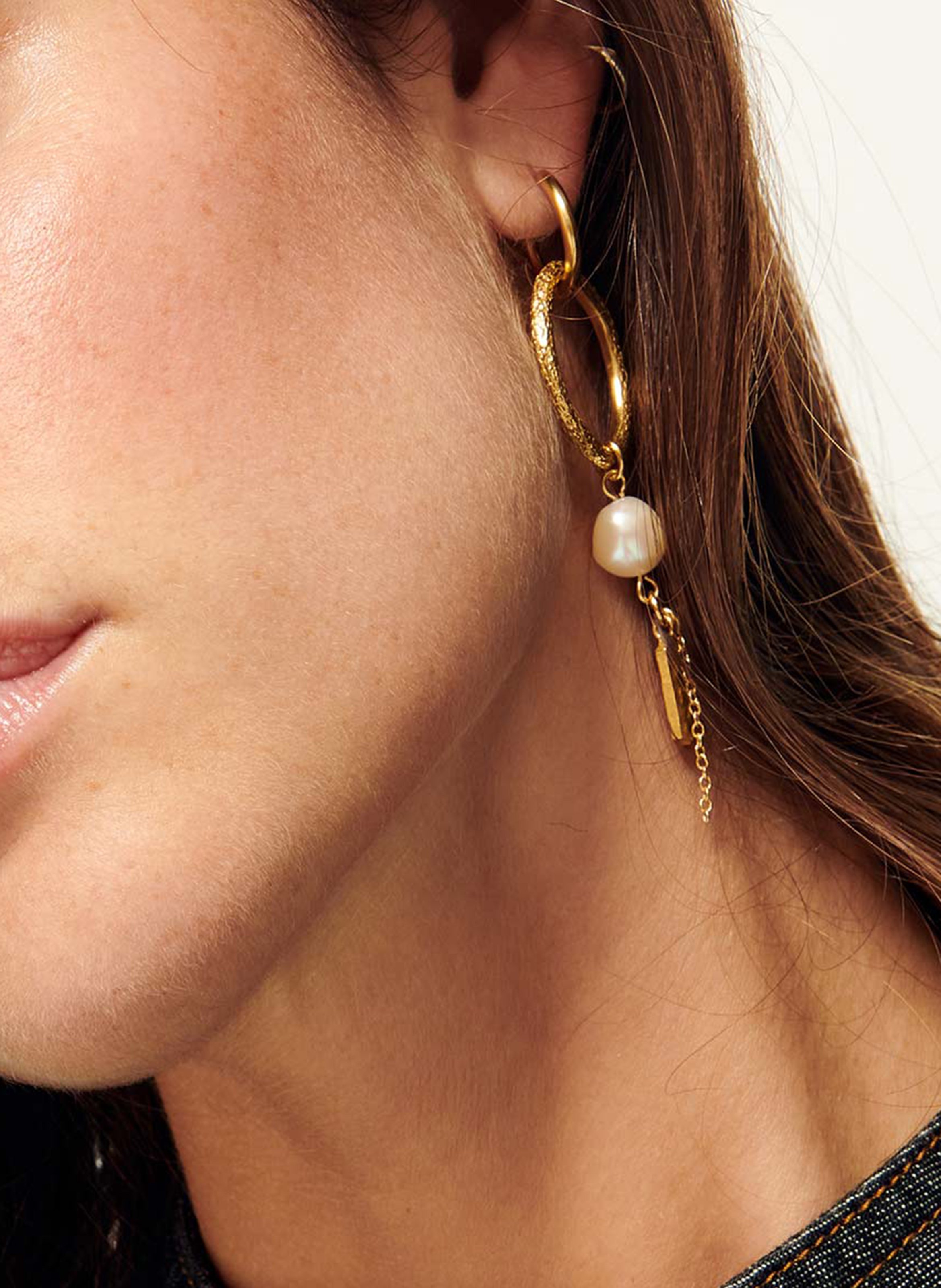 Boucles d'oreilles dépareillées toti pearl r SESSUN Doré