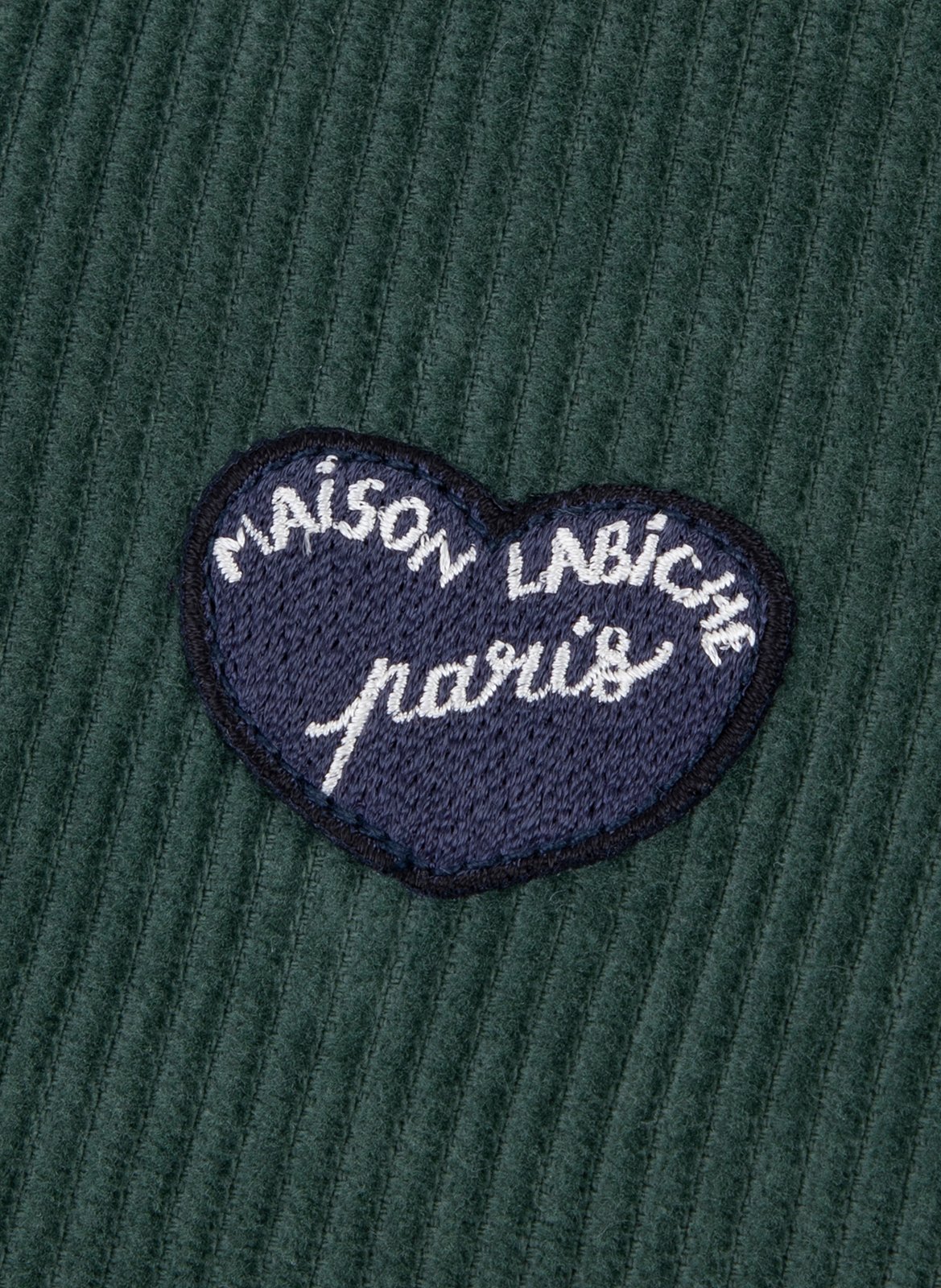 Veste droite en velours côtelé de coton MAISON LABICHE Vert