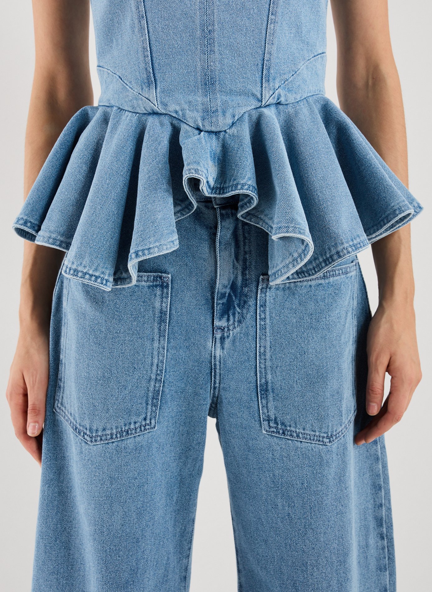 Top en jean MARQUES ALMEIDA Bleu