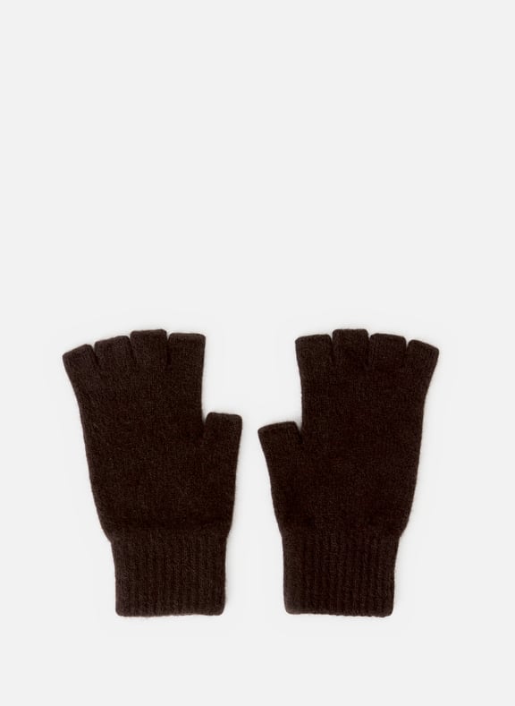 Wool mittens Brown by MACKIE MACKIE Wool mittens Brown