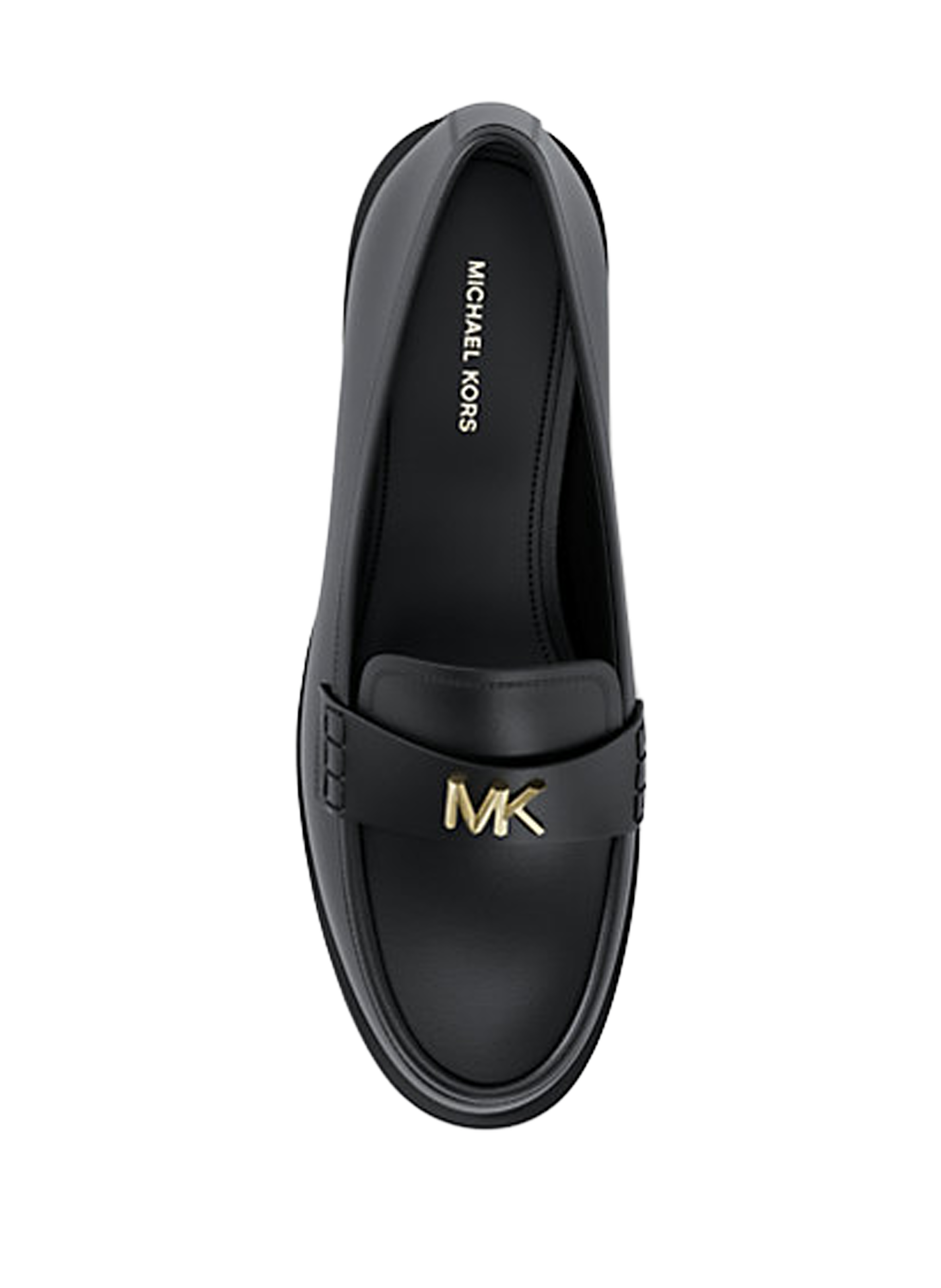 Mocassins unis en cuir MICHAEL KORS Noir