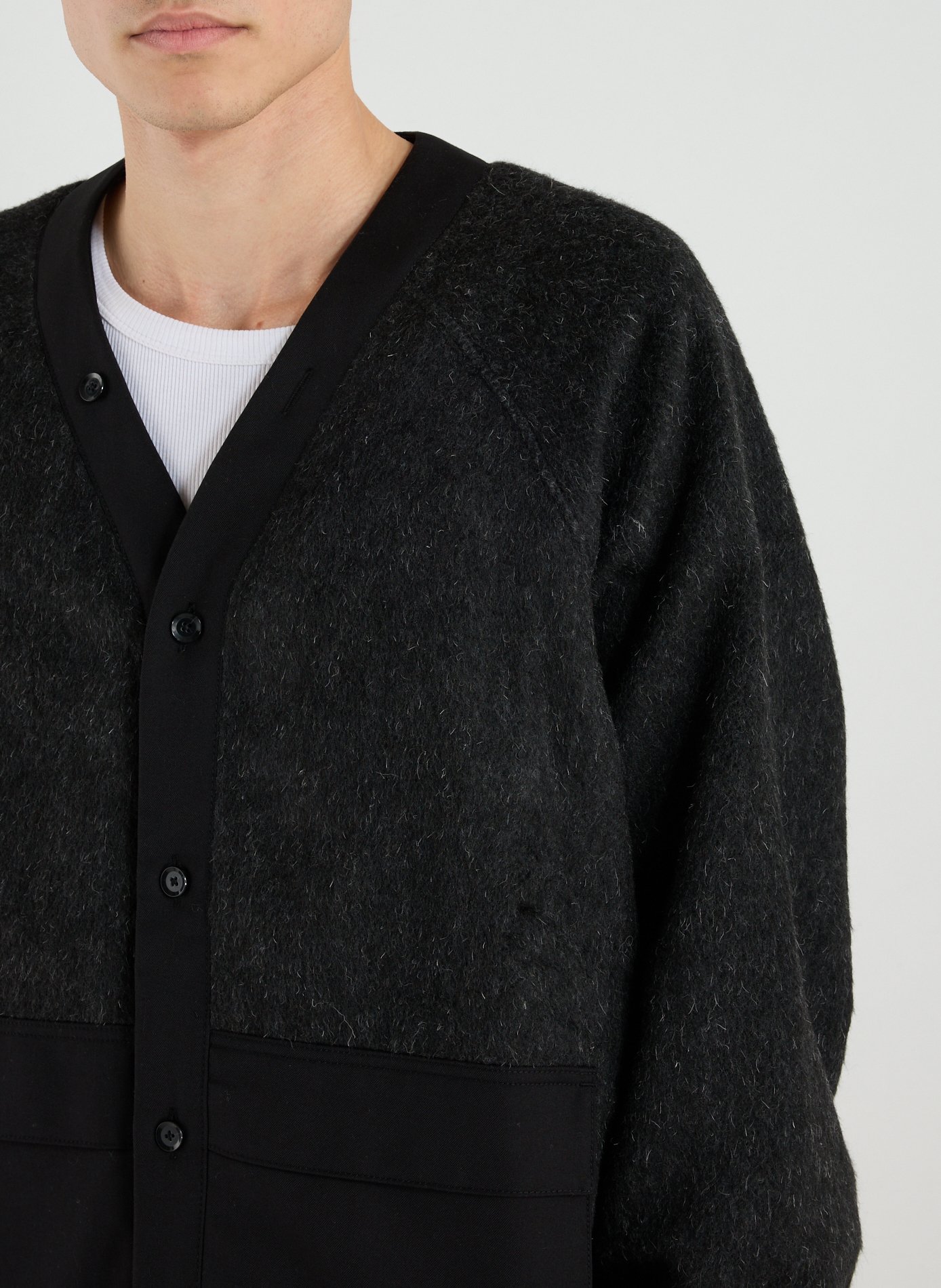 Mixed wool cardigan MERELY MADE Black