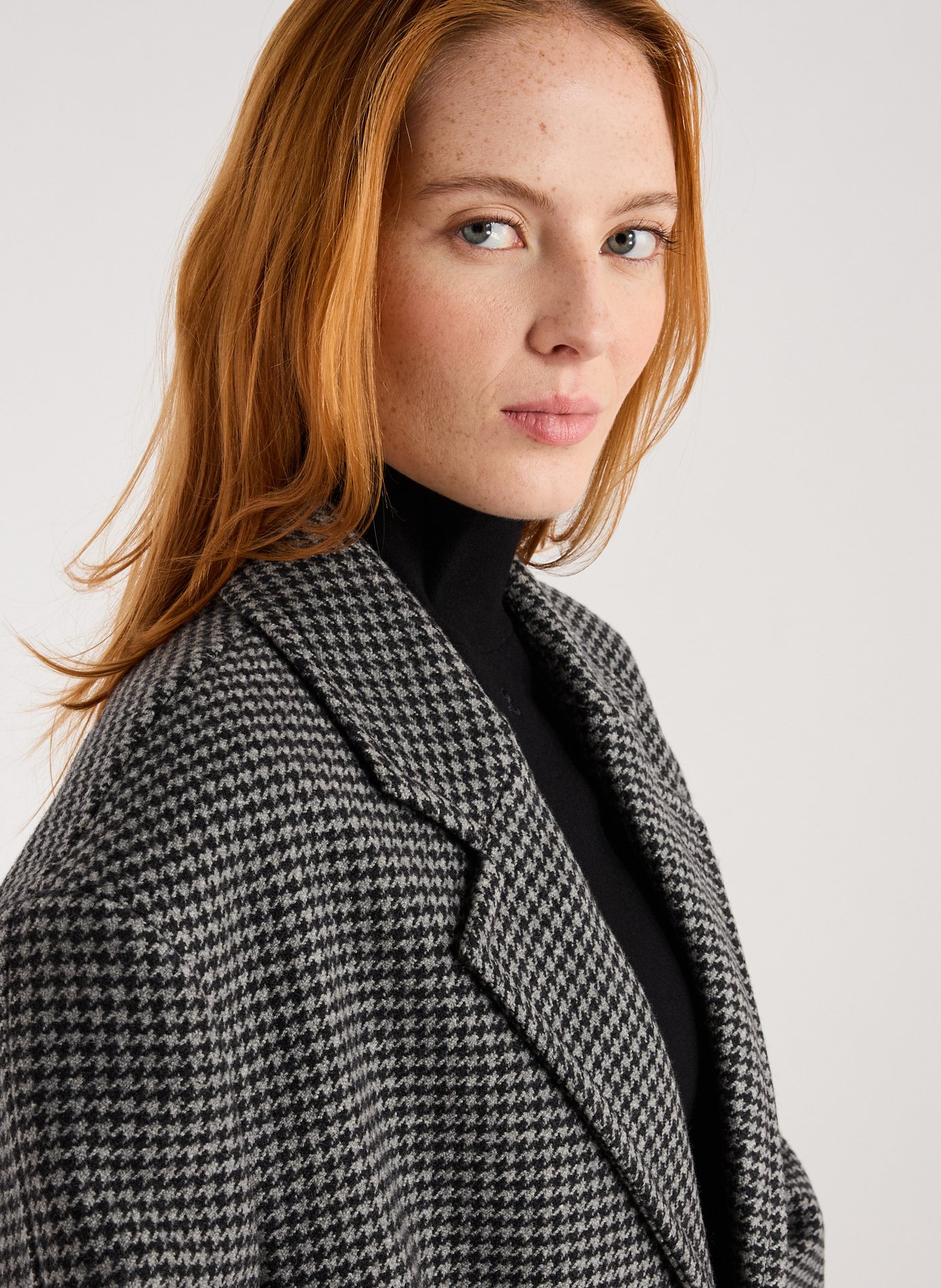 Wool houndstooth coat COPERNI Grey