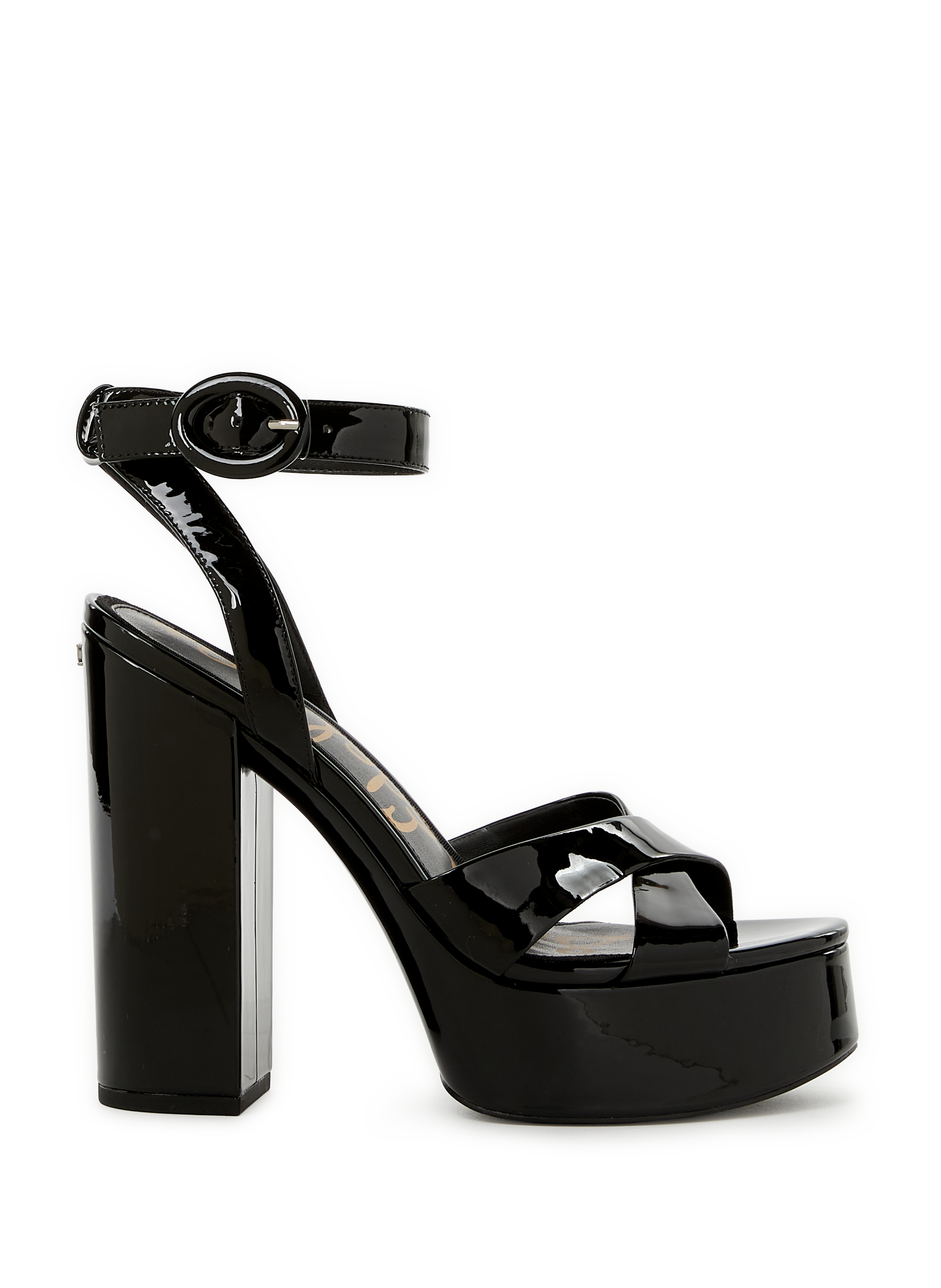 SAM EDELMAN Escarpins brillants en cuir Black