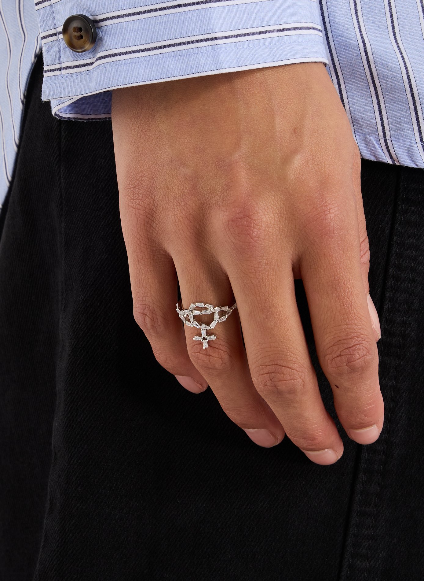 VIVIENNE WESTWOOD Odetta ring in 925 sterling silver Golden