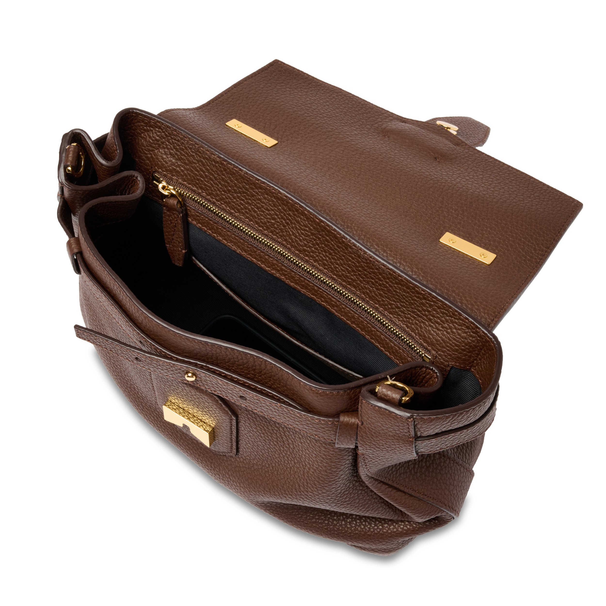 Sac porté main s charlie de lancel en cuir LANCEL Marron