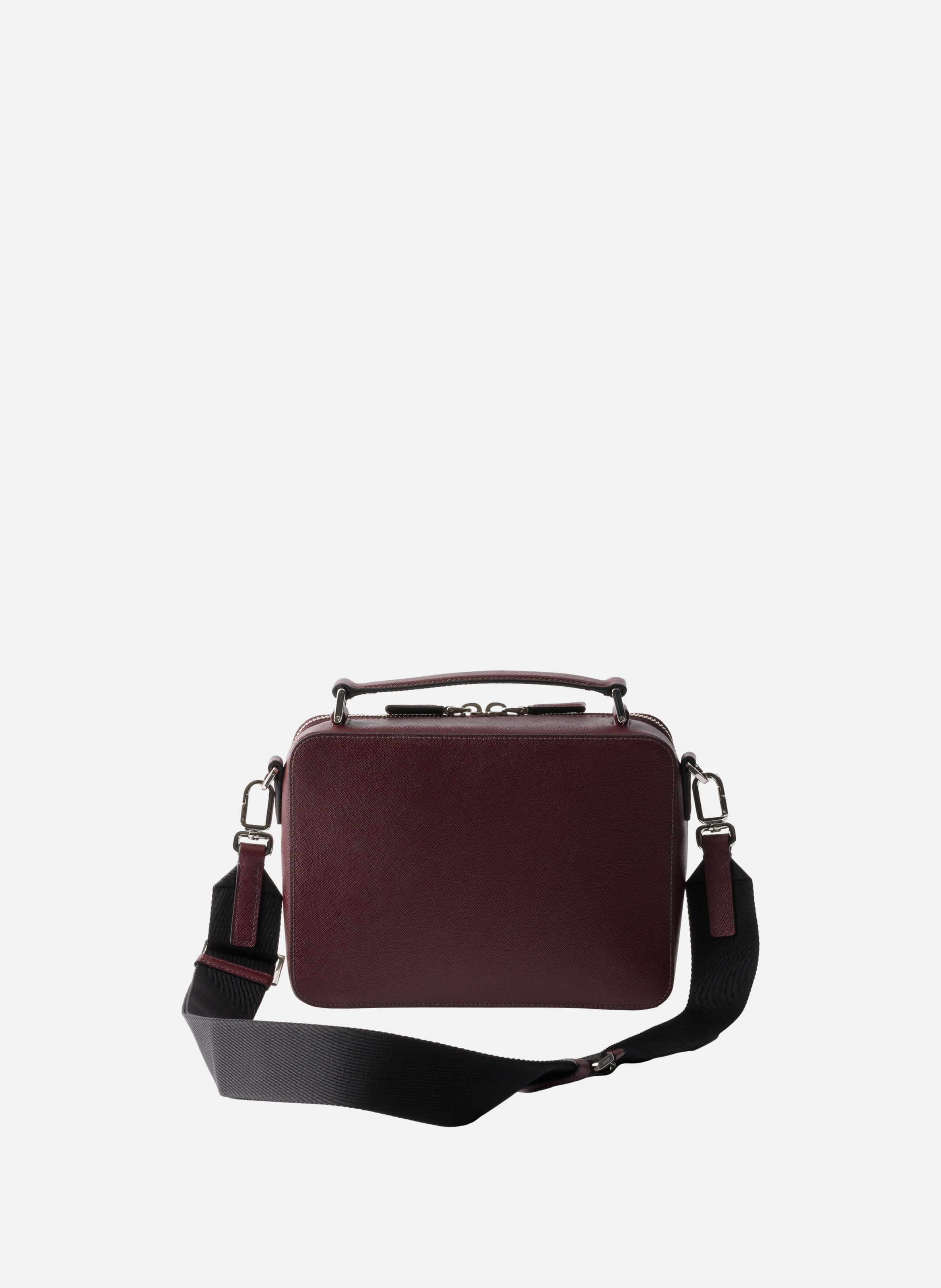 Sac prada brique en cuir saffiano PRADA Rouge
