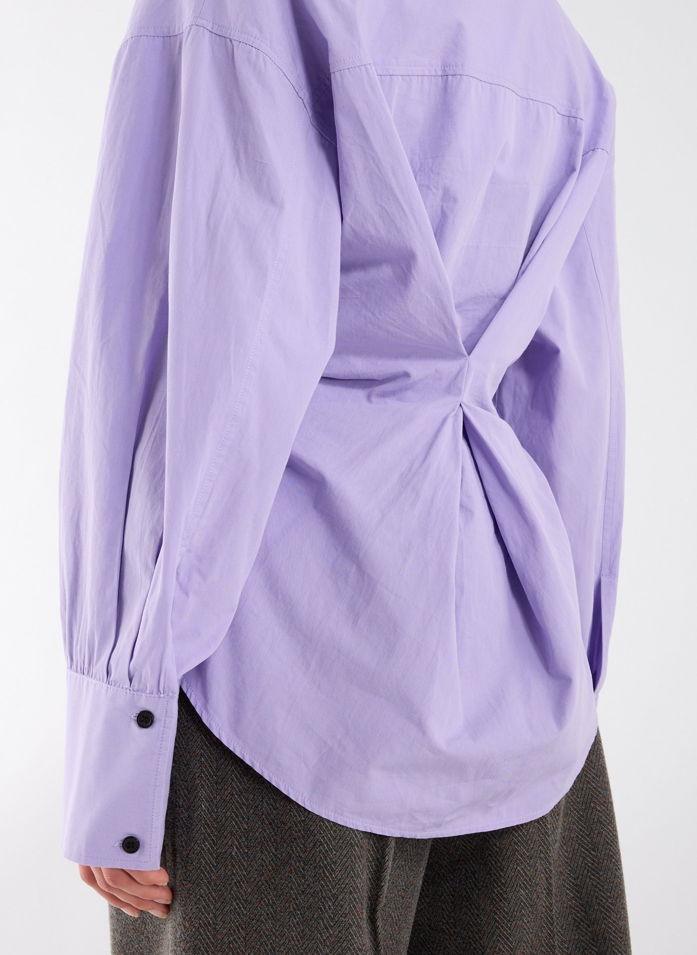 Asymmetrical cotton shirt TOPSHOP Purple