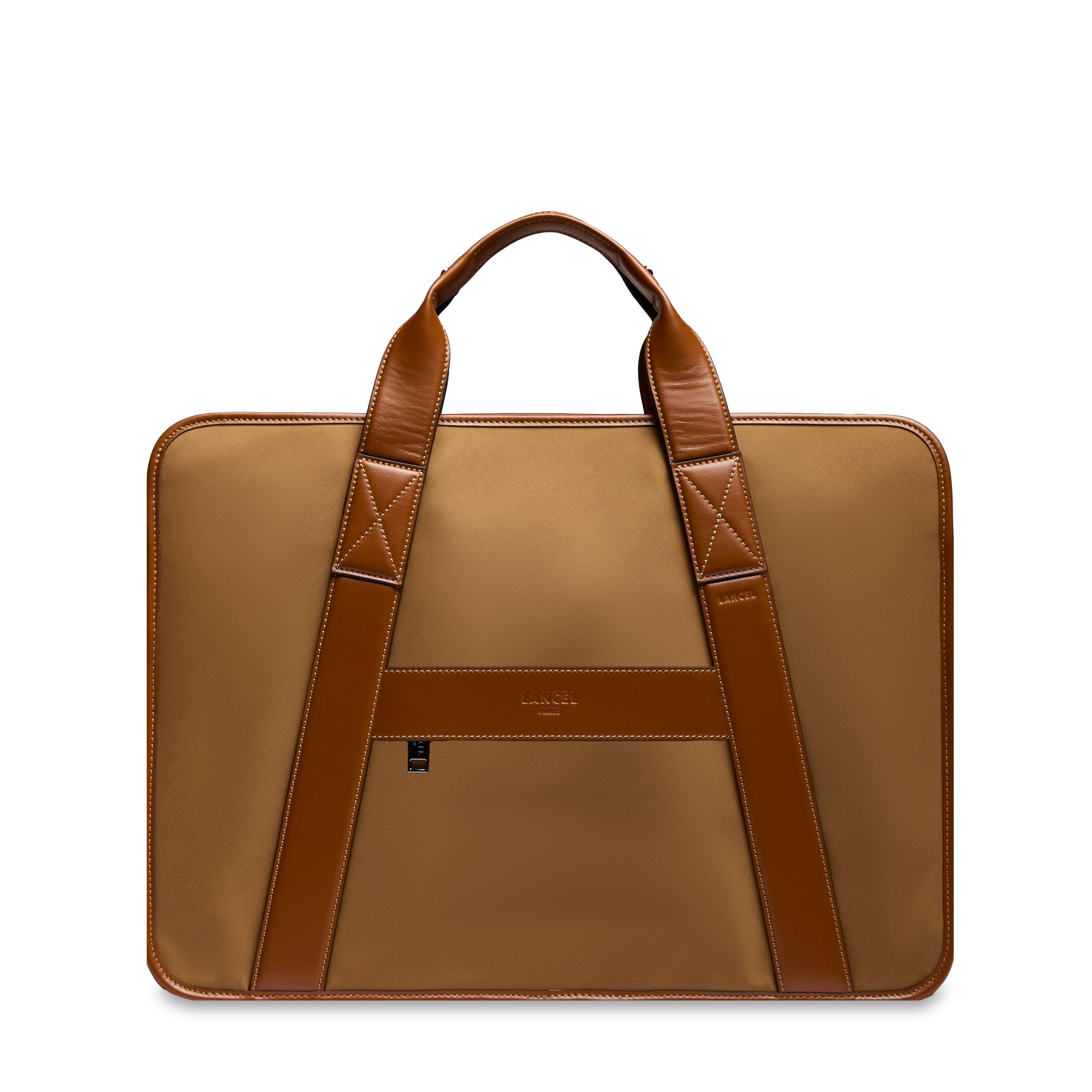 Sac weekend zippé 45 mistral de lancel en nylon LANCEL Beige