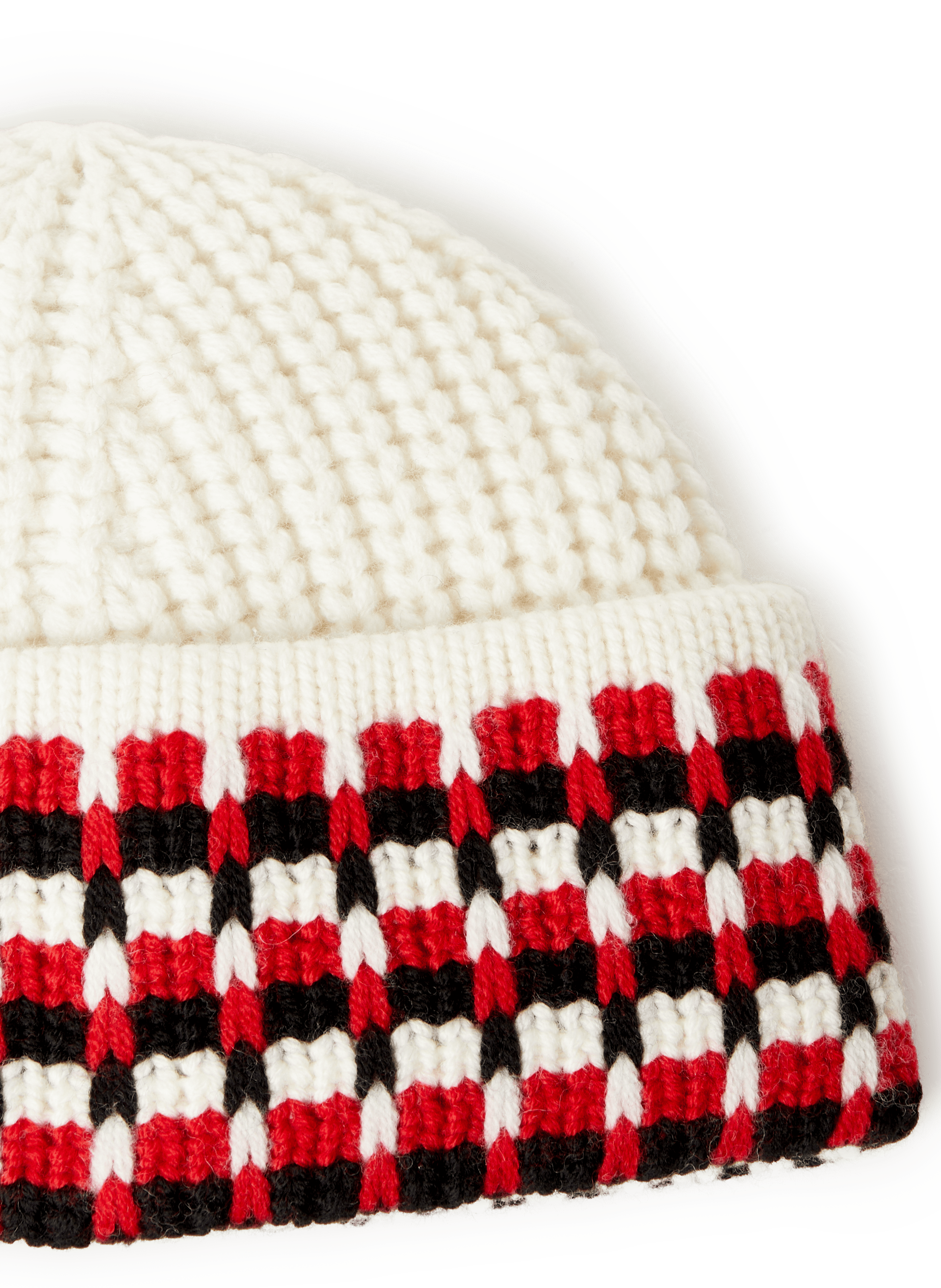 Ribbed Merino Wool Beanie DROLE DE MONSIEUR Beige