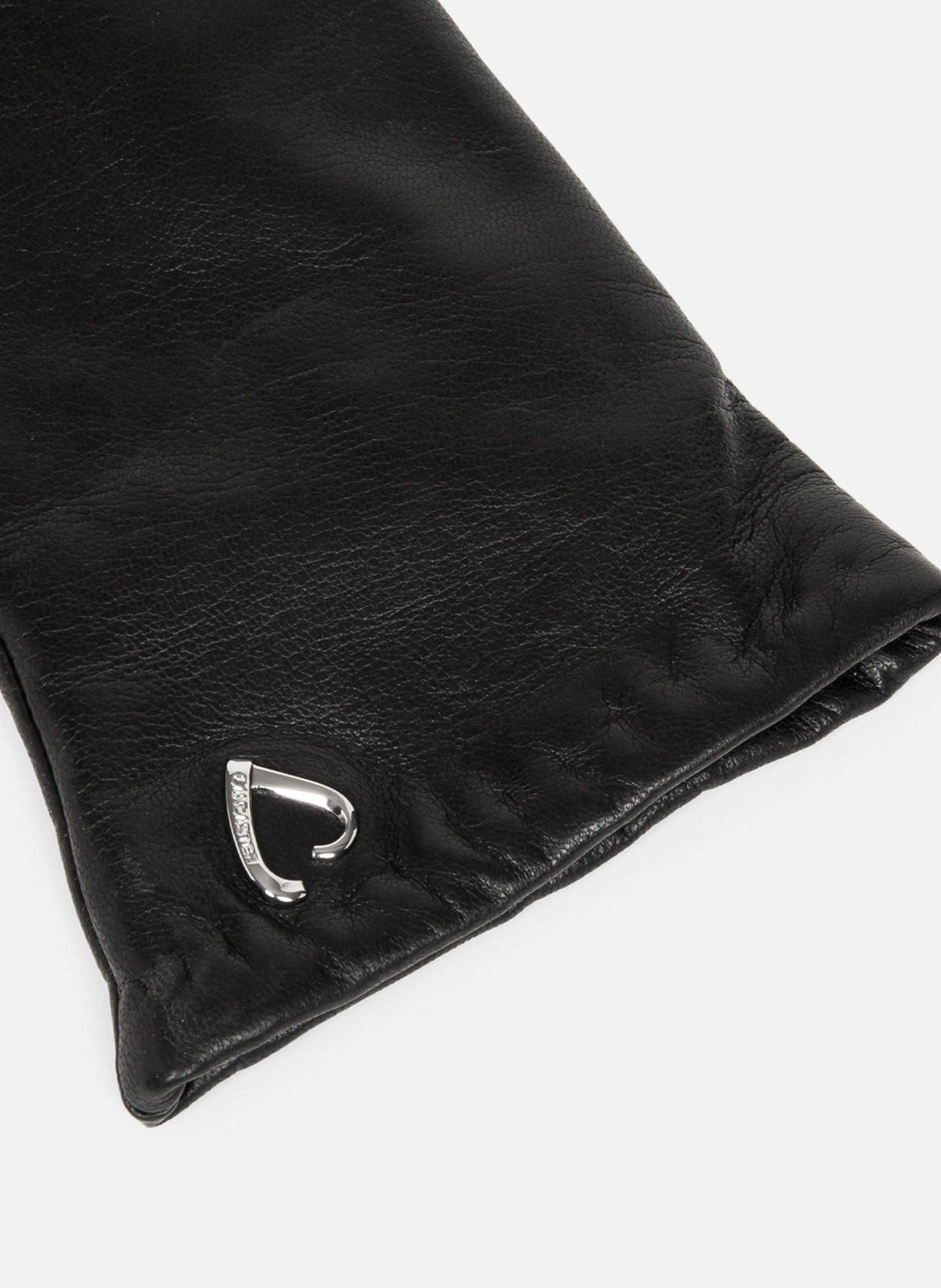 Gants en cuir d'agneau lisse LANCASTER Noir