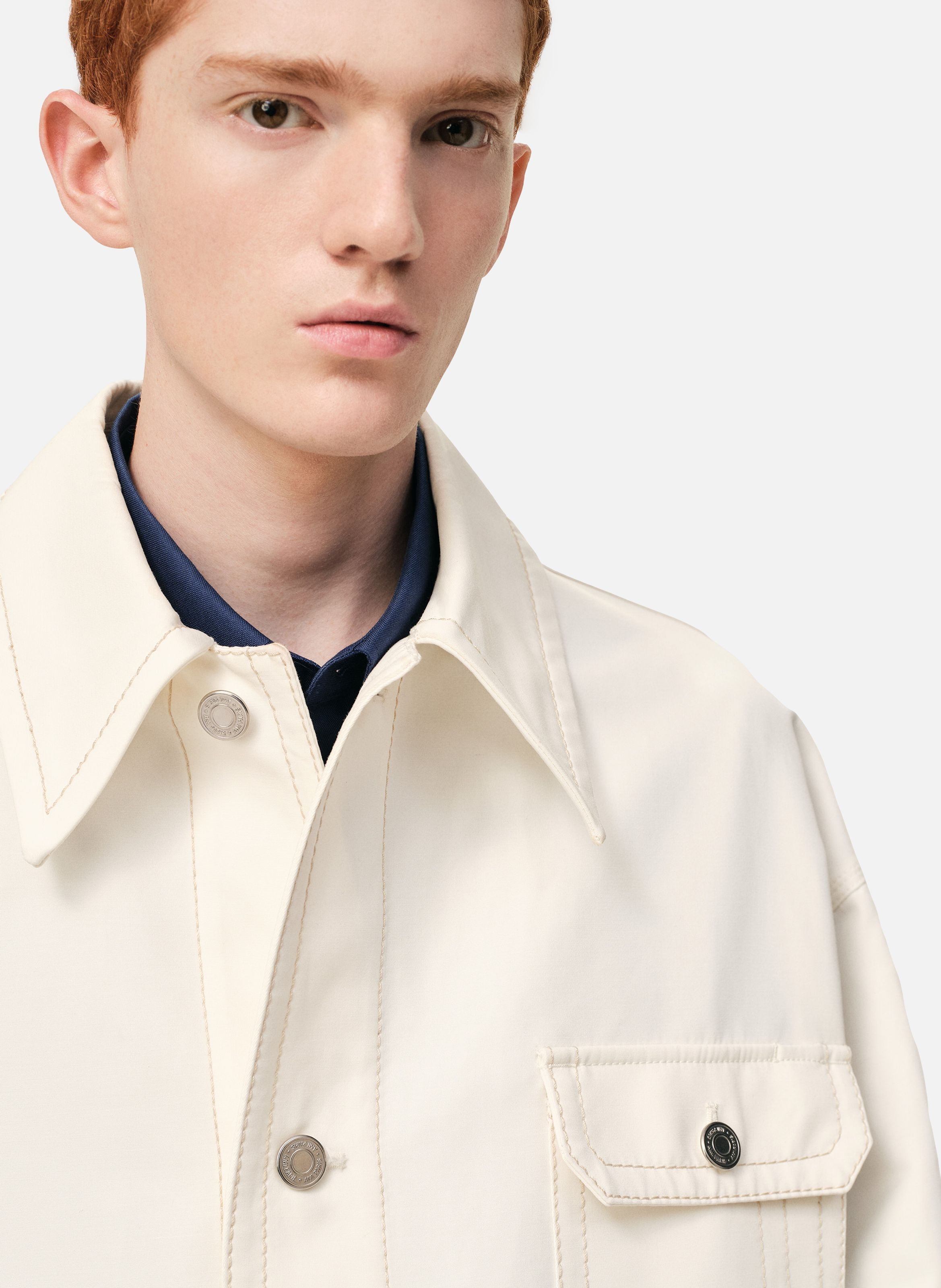Veste worker unisexe en coton AMI PARIS Blanc