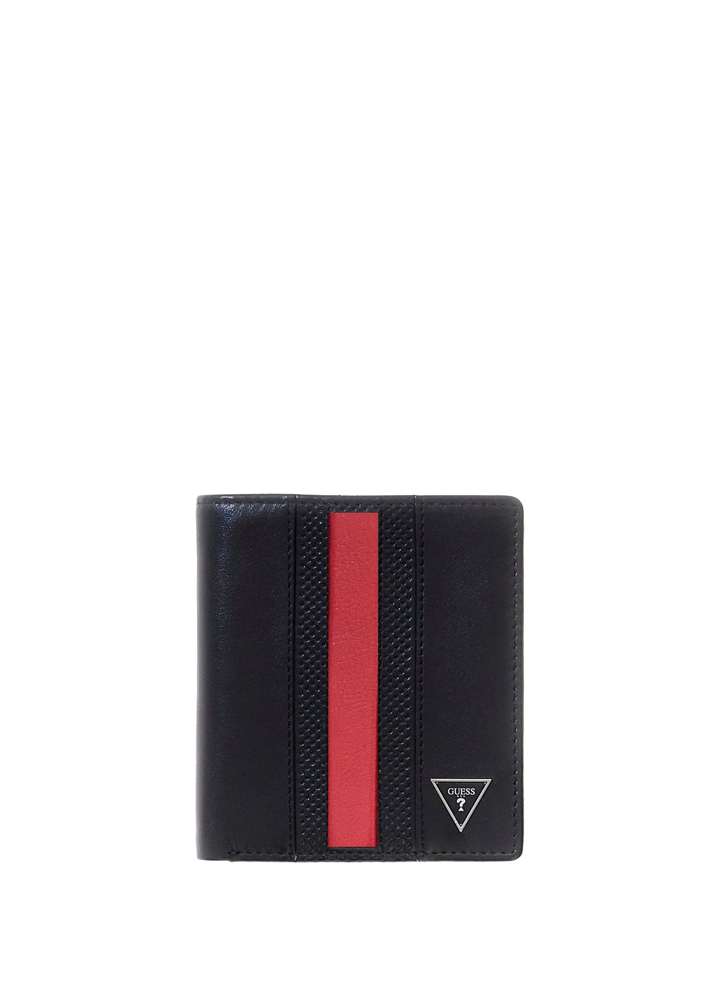 Compact cow leather wallet GUESS Black