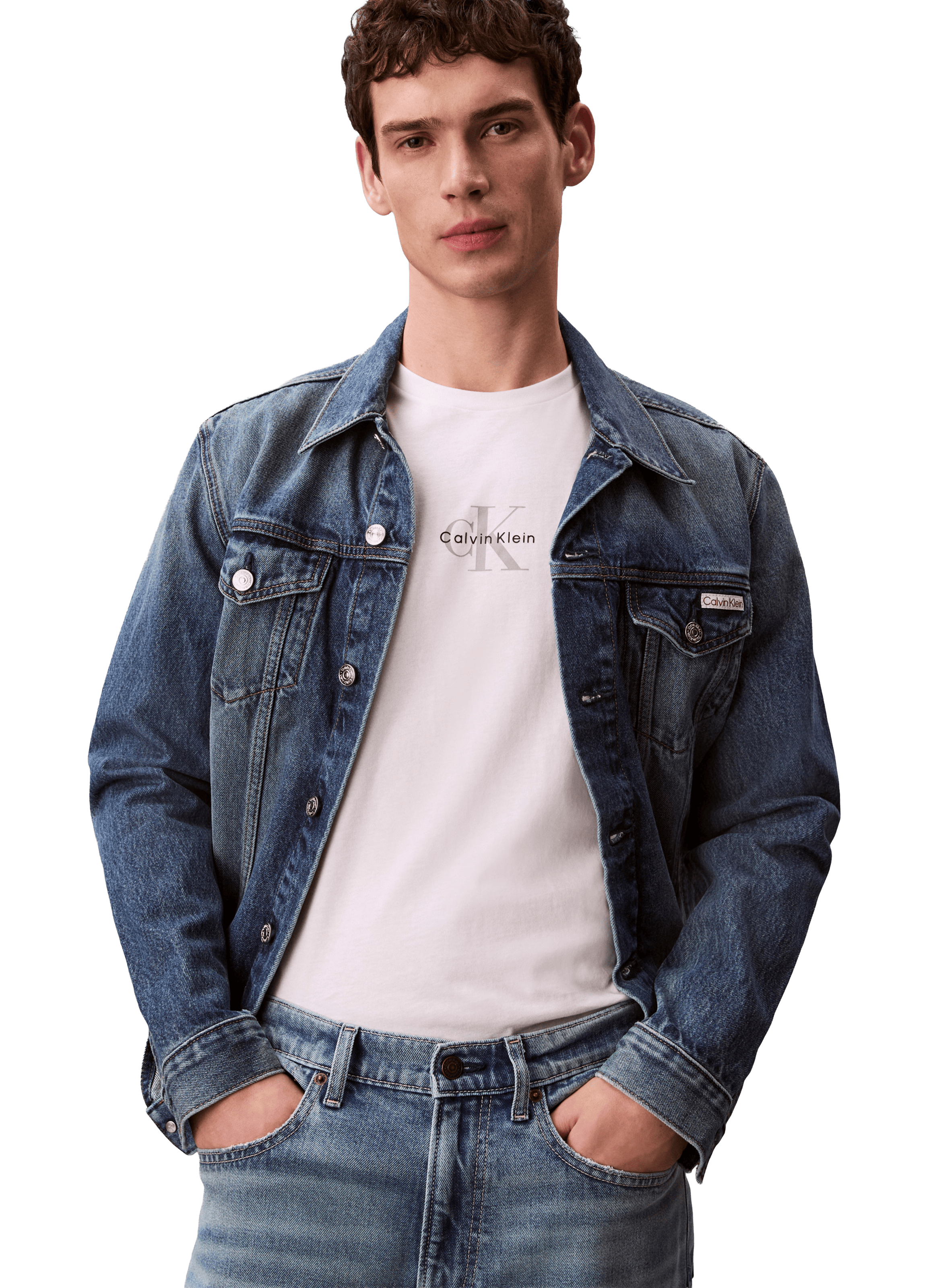 T-shirt imprimé en coton CALVIN KLEIN Blanc