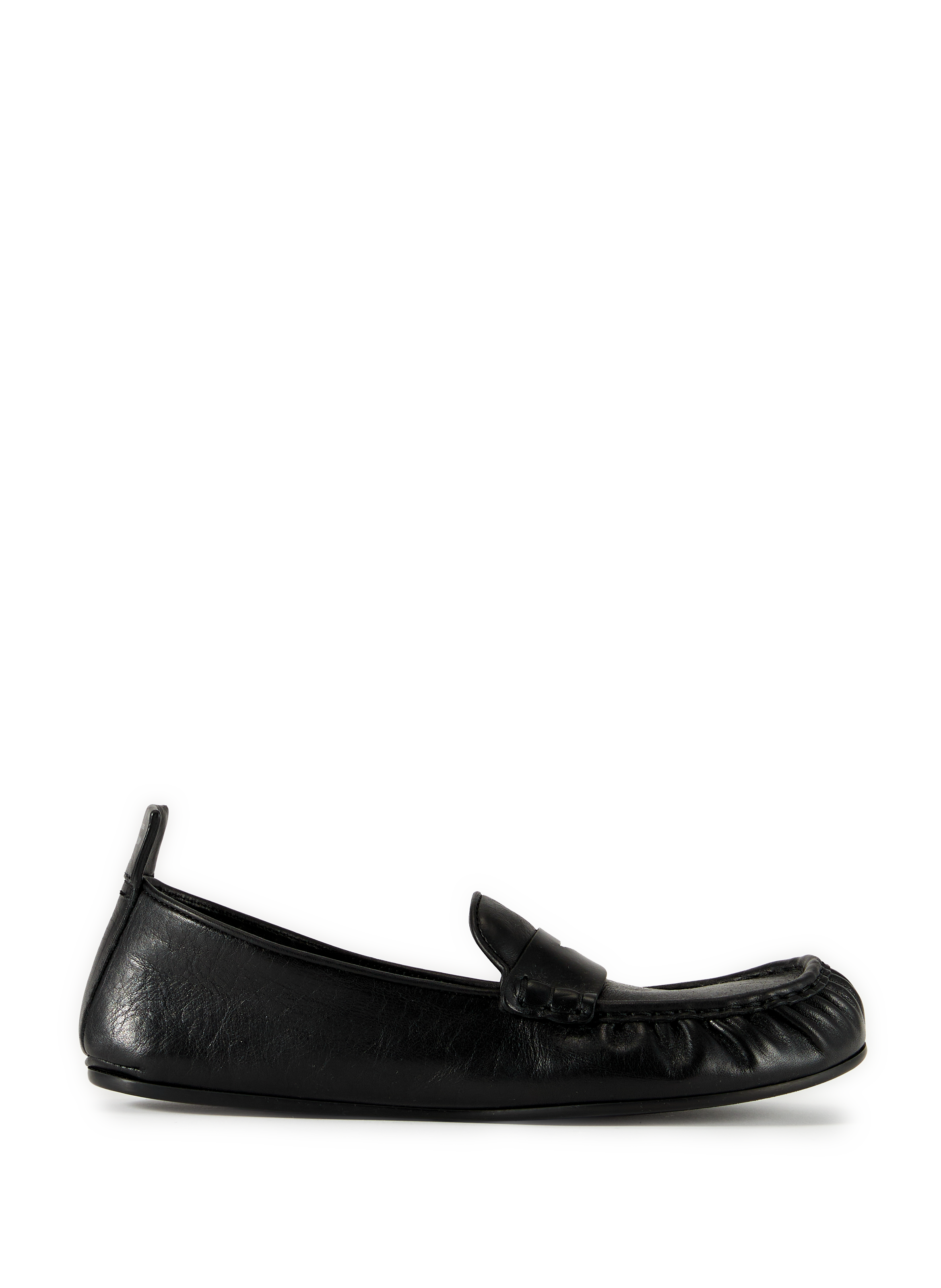 Plain leather moccasins ACNE STUDIOS Black