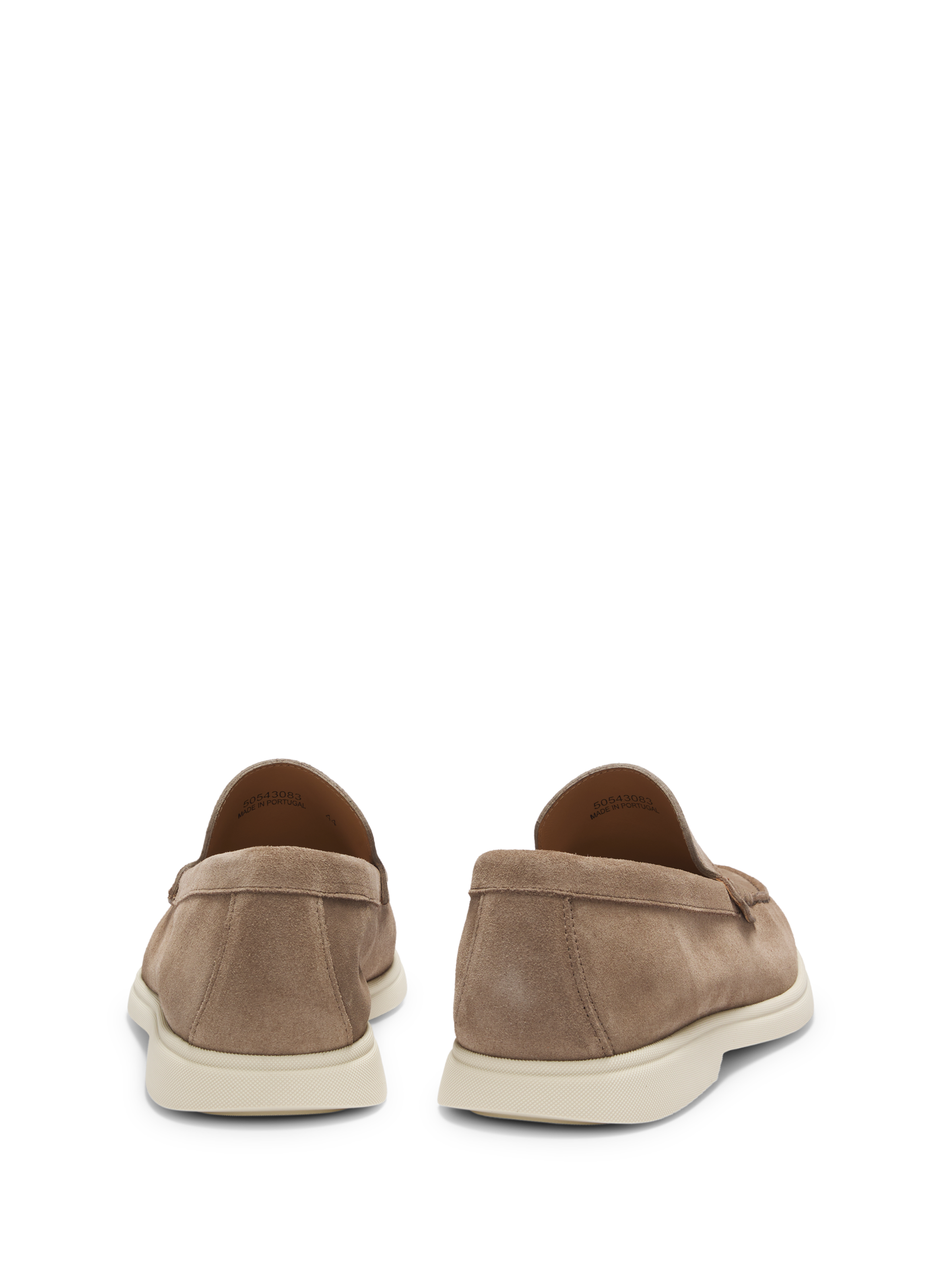 Suede loafers BOSS Beige
