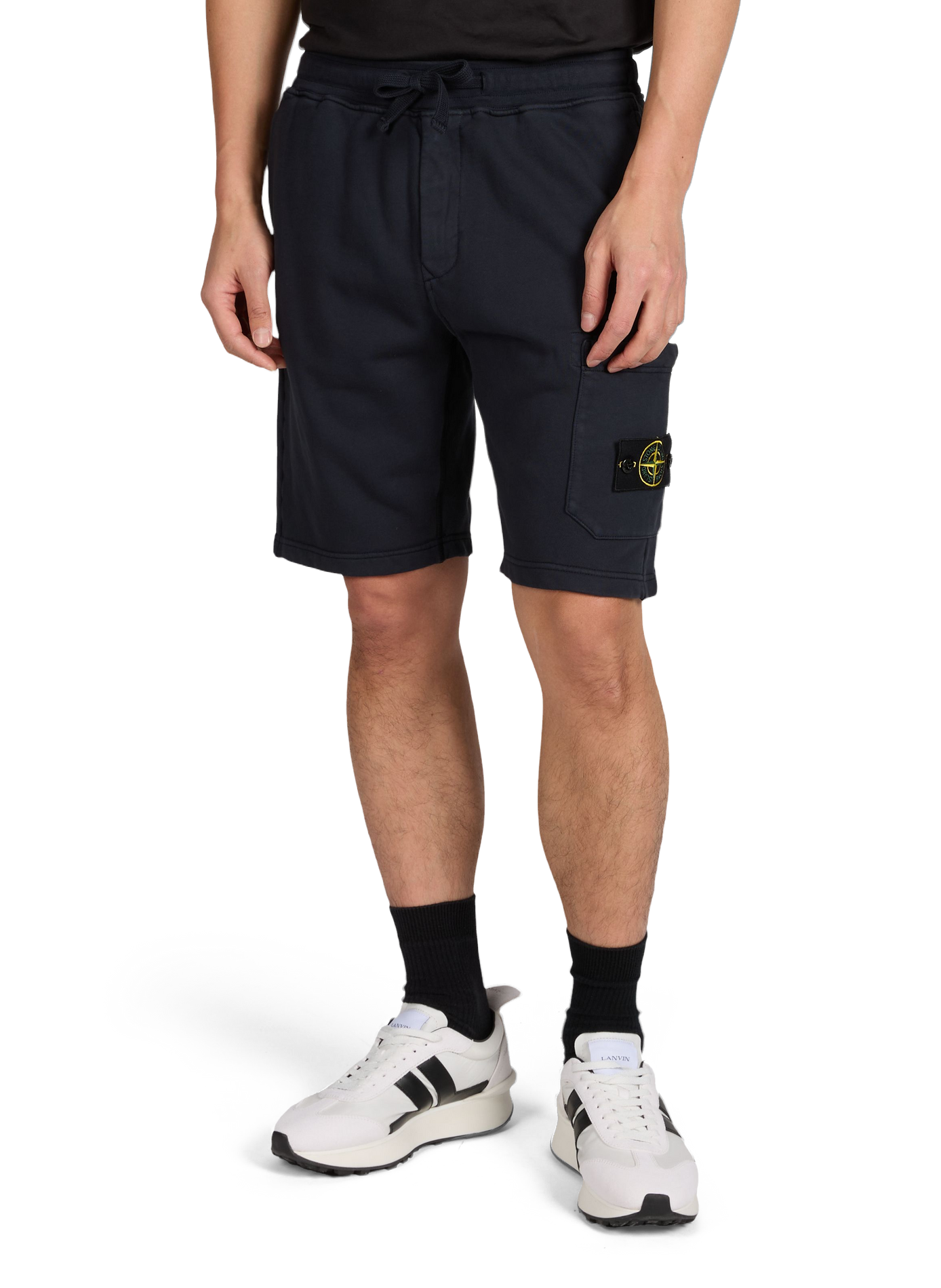 Short droit en coton  STONE ISLAND Bleu