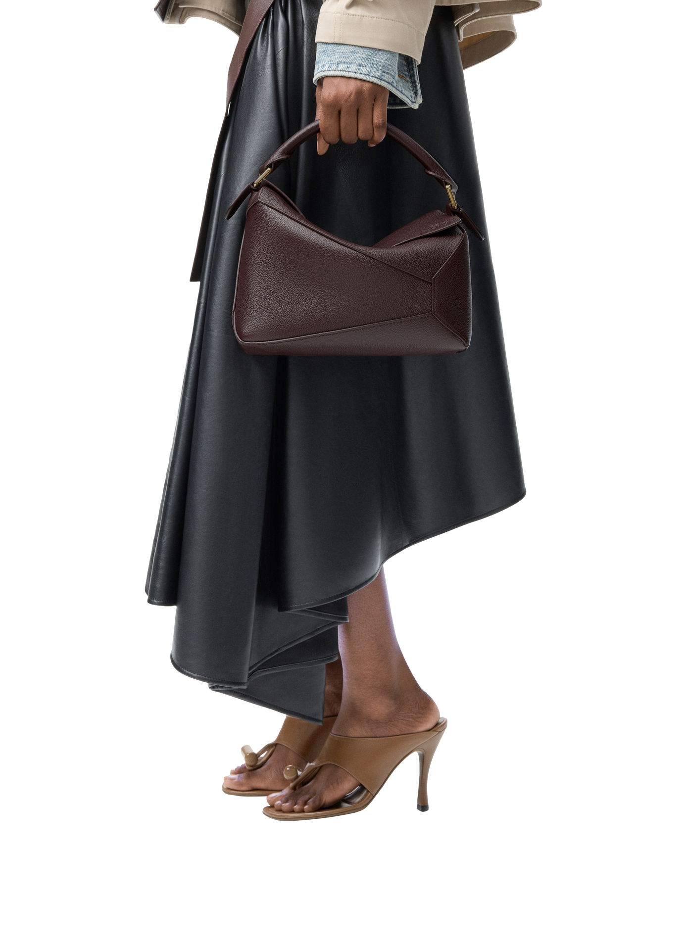 Small Puzzle Edge bag in grained calf leather LOEWE Brown