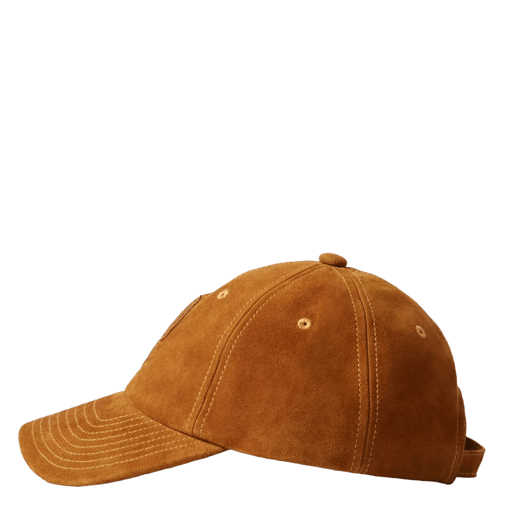 Casquette brodée en cuir suédé CLAUDIE PIERLOT Marron