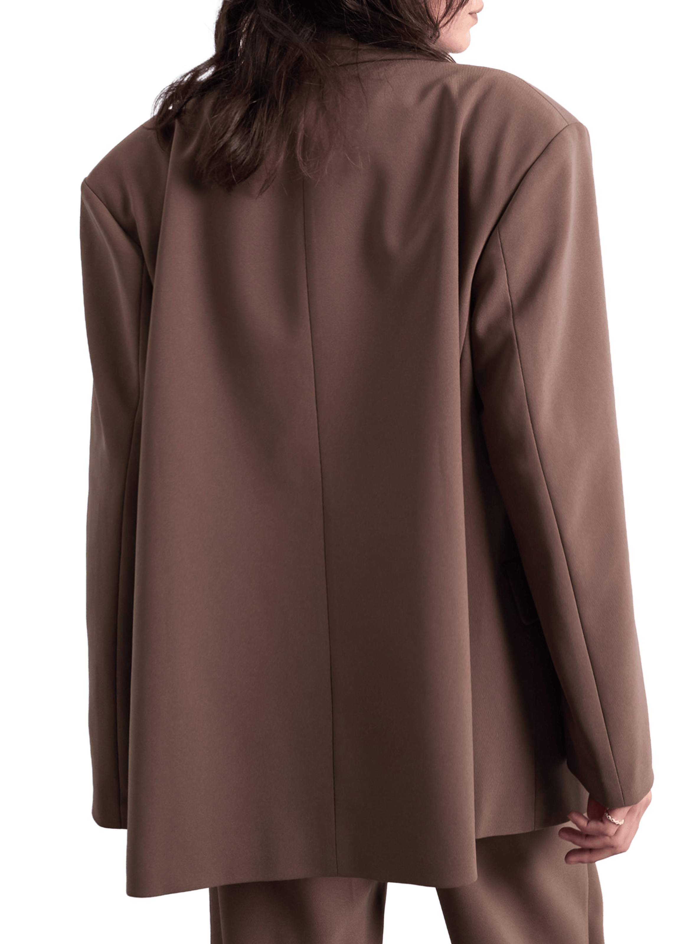 Buttoned straight blazer TOPSHOP Beige