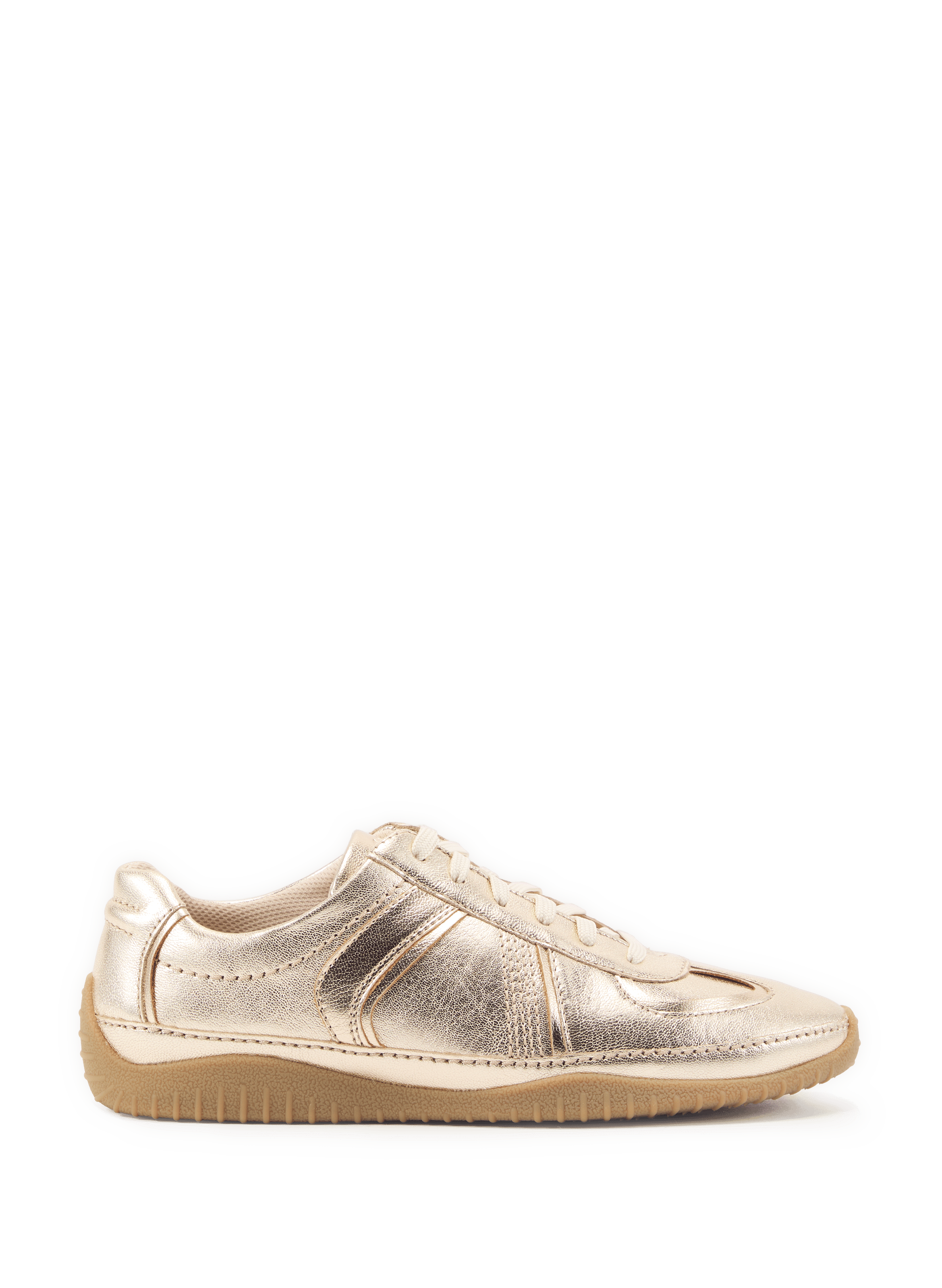 askets basses Meridor Lo en cuir métallisé CLARKS Doré