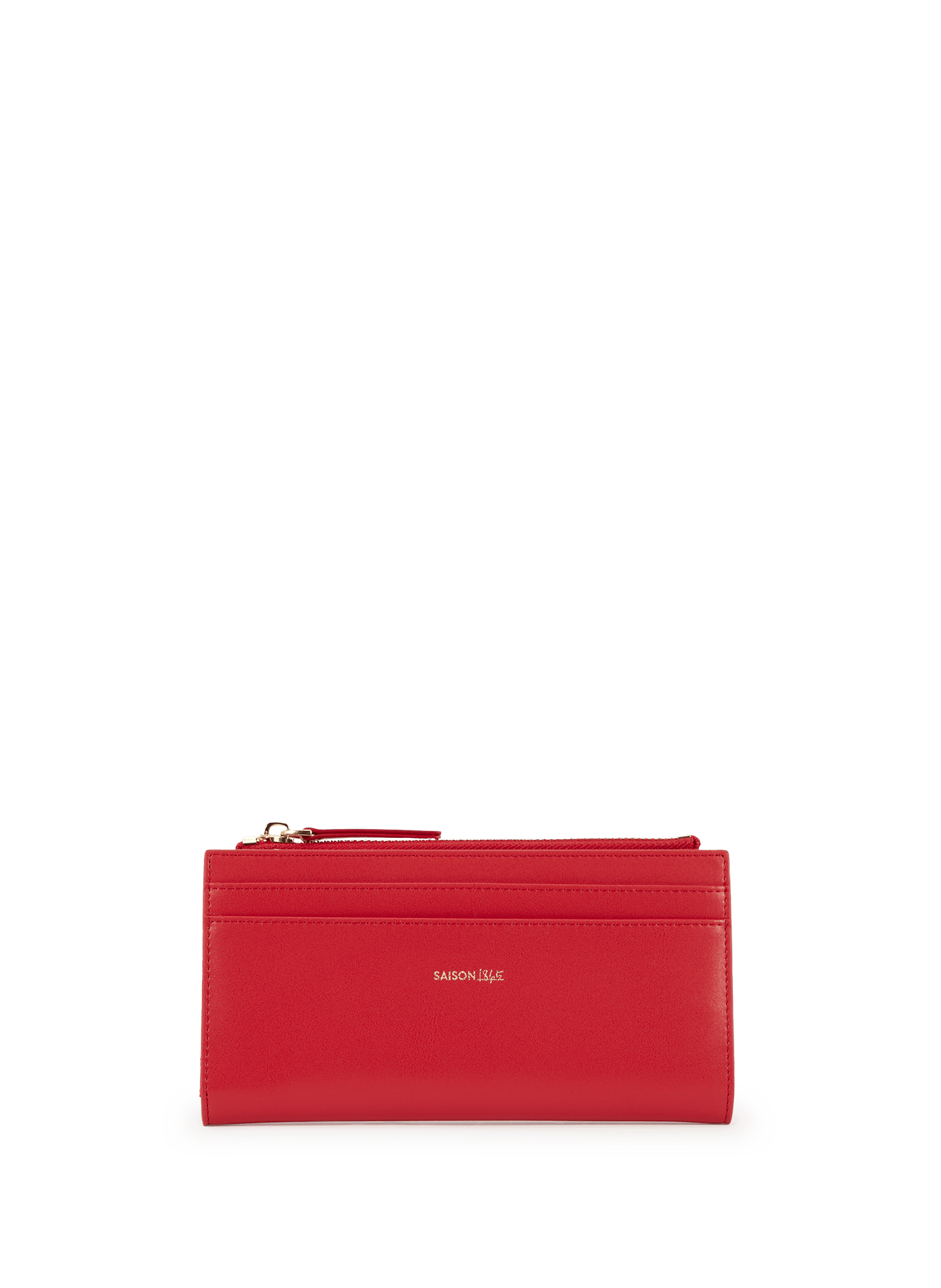 Portefeuille long en cuir de vachette SAISON 1865 Rouge