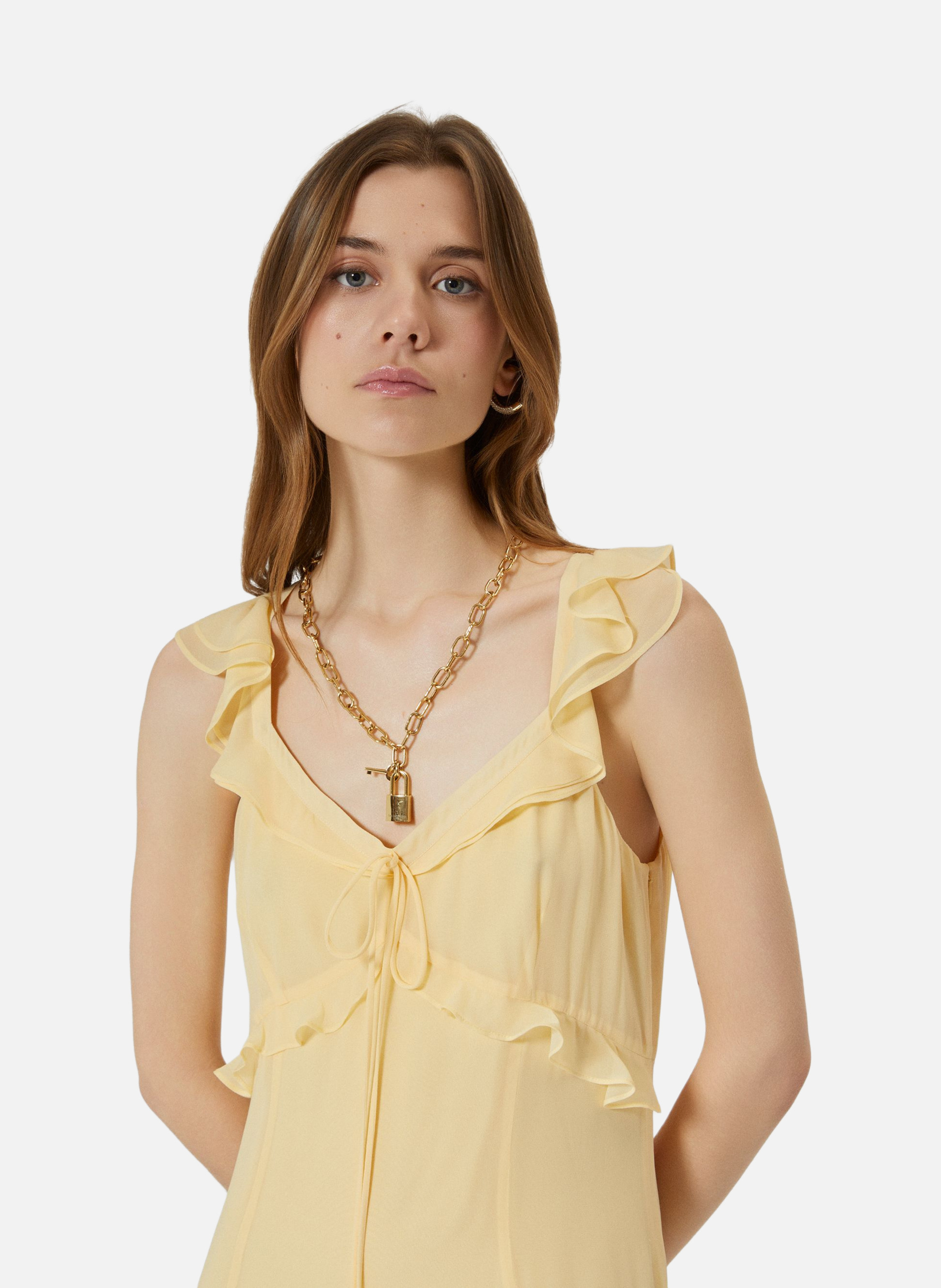 Robe longue volantée THE KOOPLES Jaune
