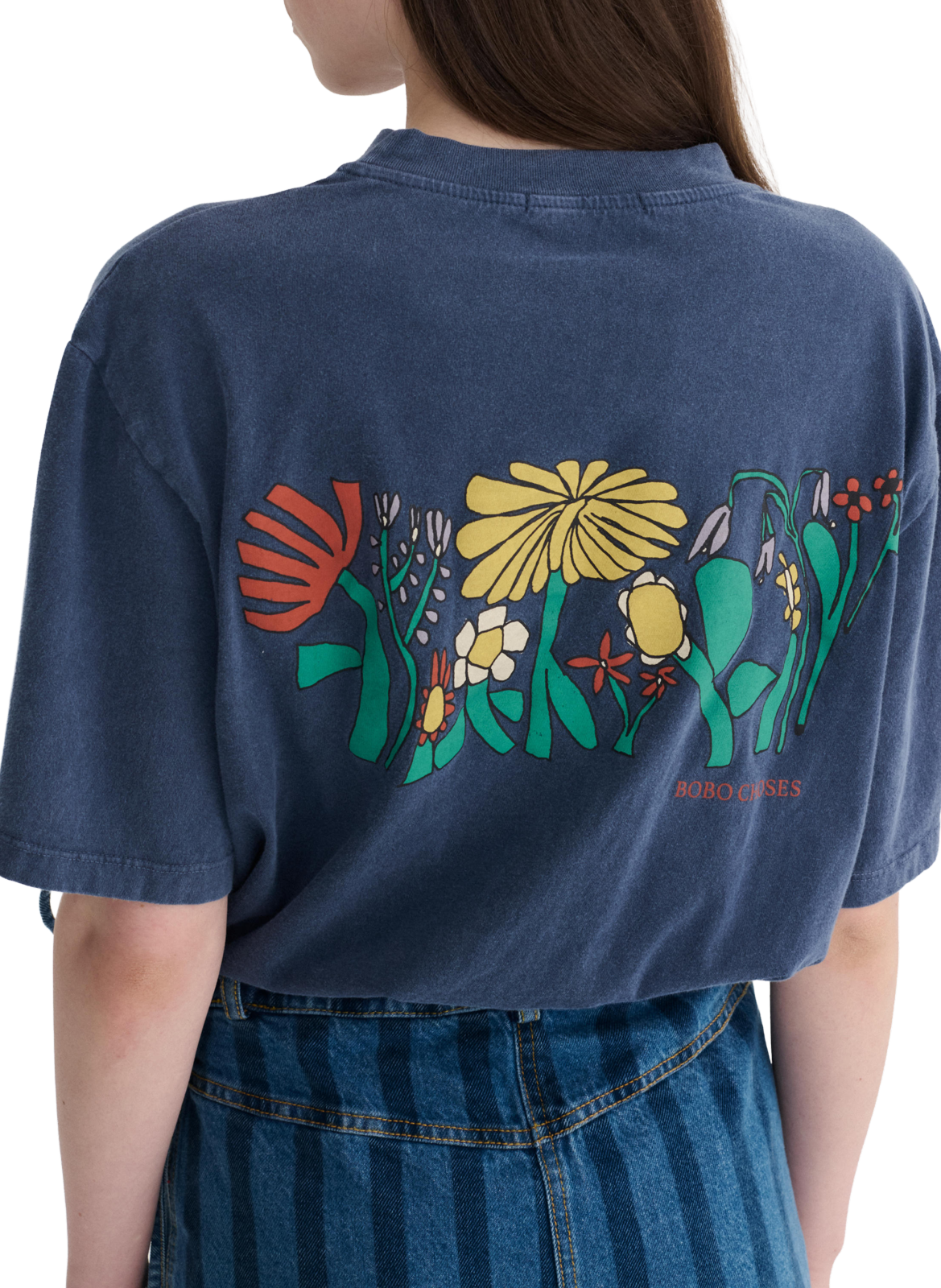 Camiseta con estampado de algodón. BOBO CHOSES Azul