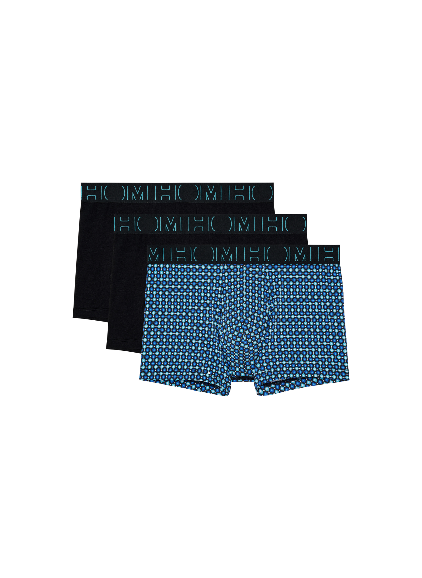 Set of 3 mixed cotton boxer shorts HOM Black