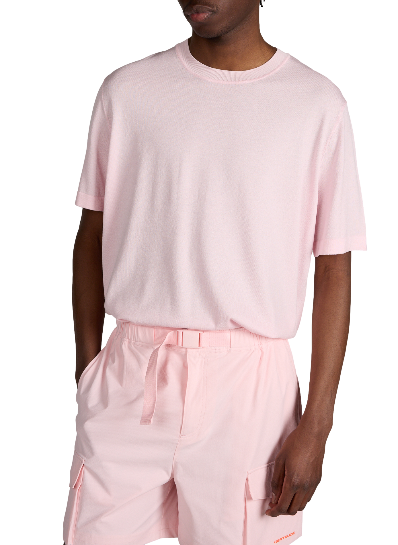 T-shirt Juste à col rond GERTRUDE ET GASTON Rose