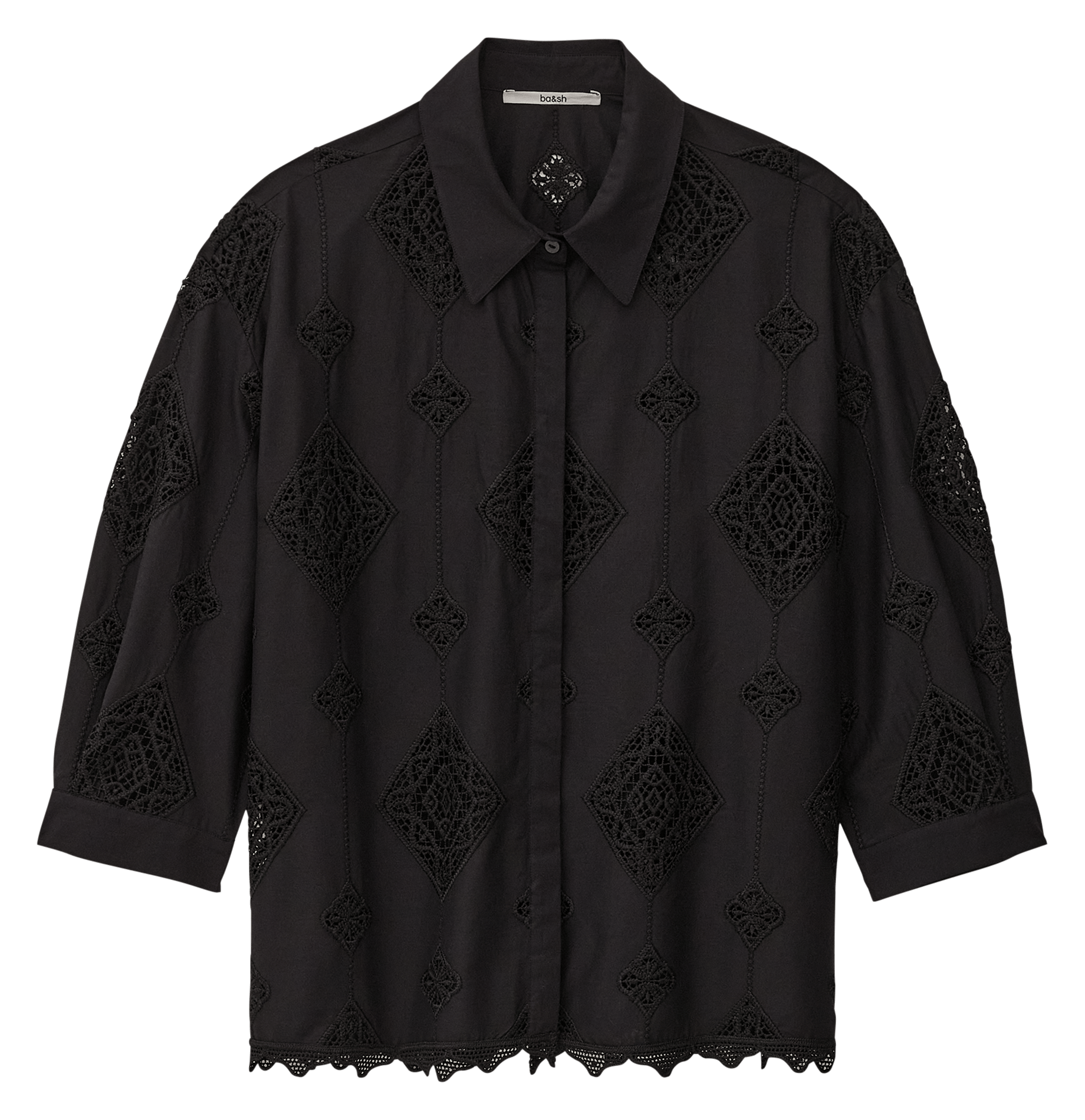 Chemise en coton mélangé muriel Noir