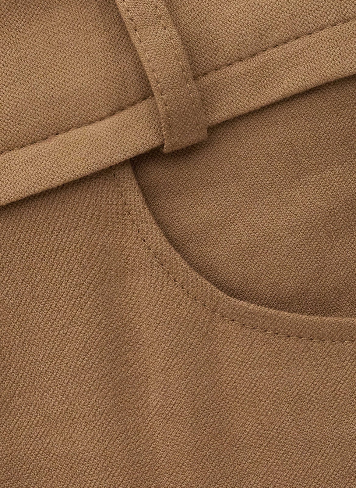 Pantalon large en lin mélangé cista Marron