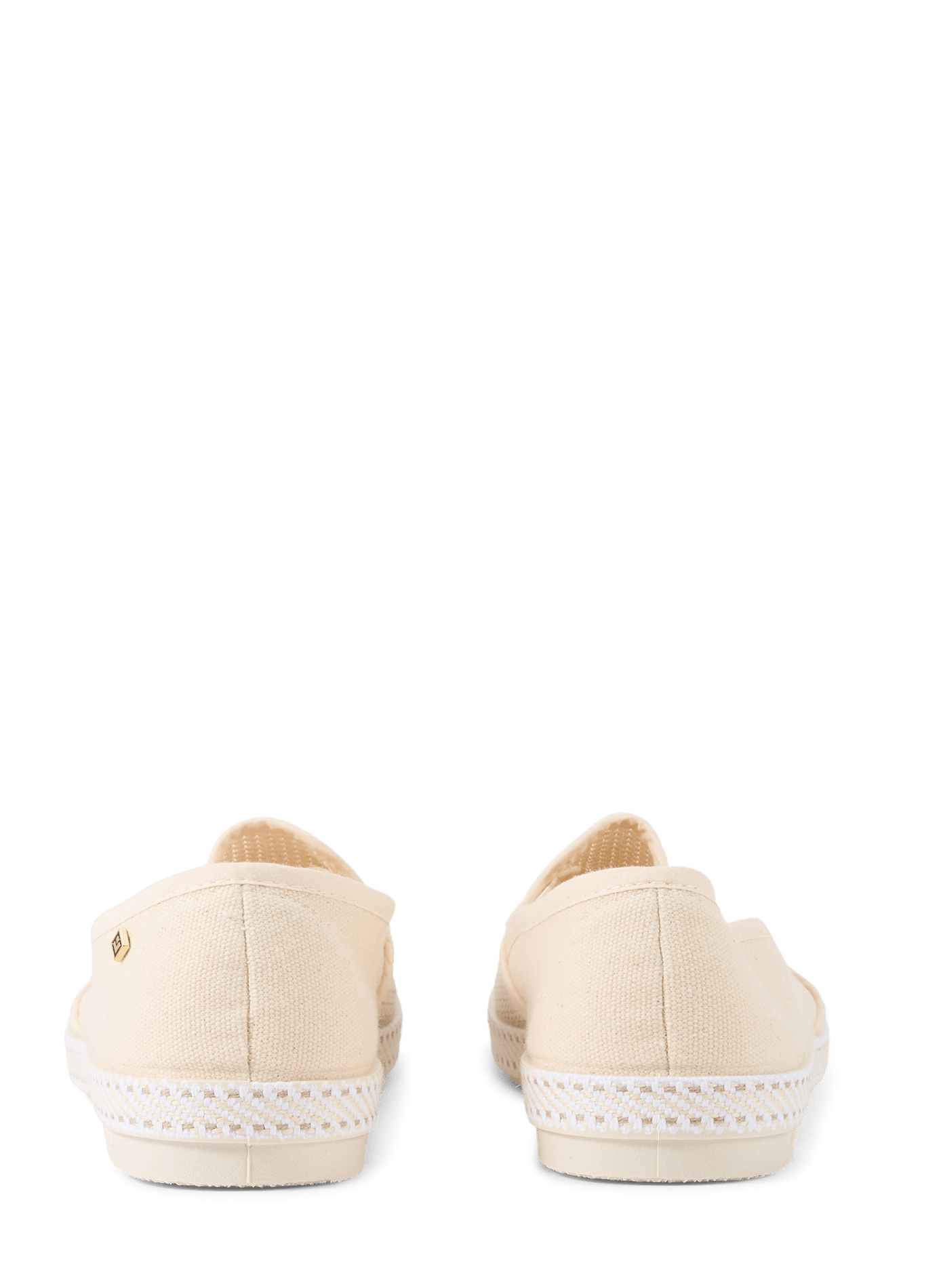 Mesh-look cotton canvas loafers RIVIERAS Beige