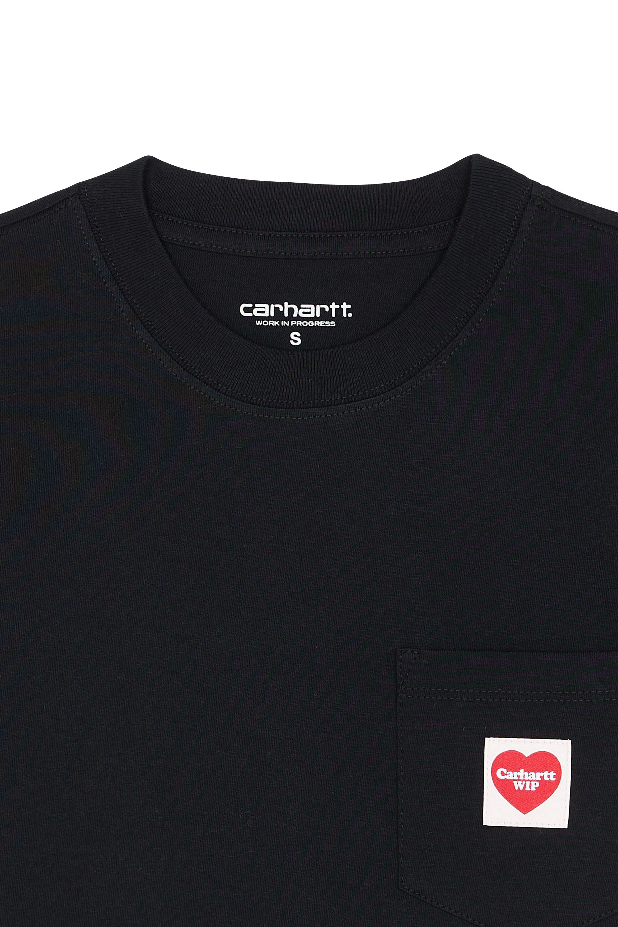 T-shirt w' s/s pocket heart t-shirt CARHARTT WIP Noir
