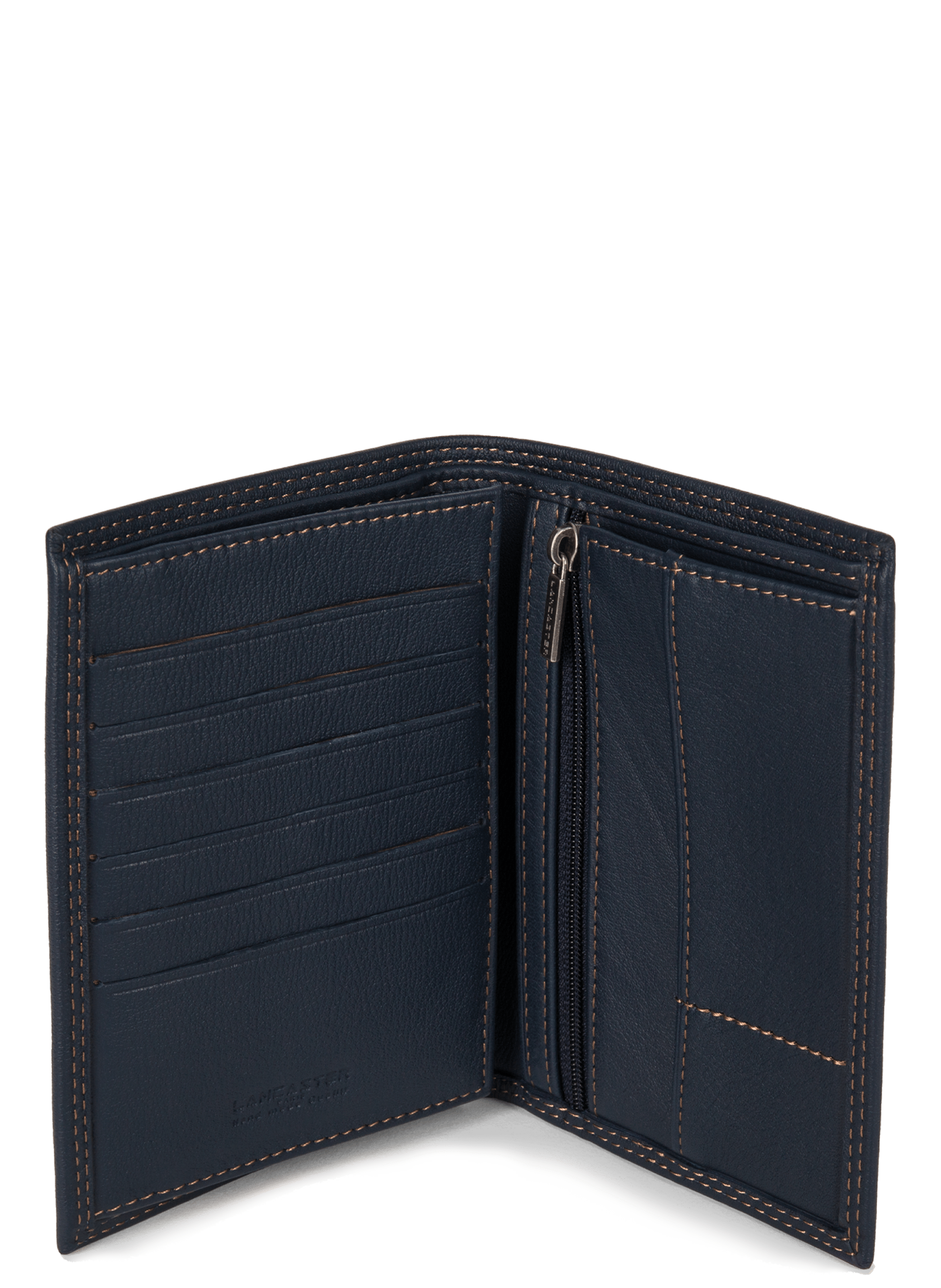 Grote portemonnee - zacht vintage | Blauw LANCASTER Heren