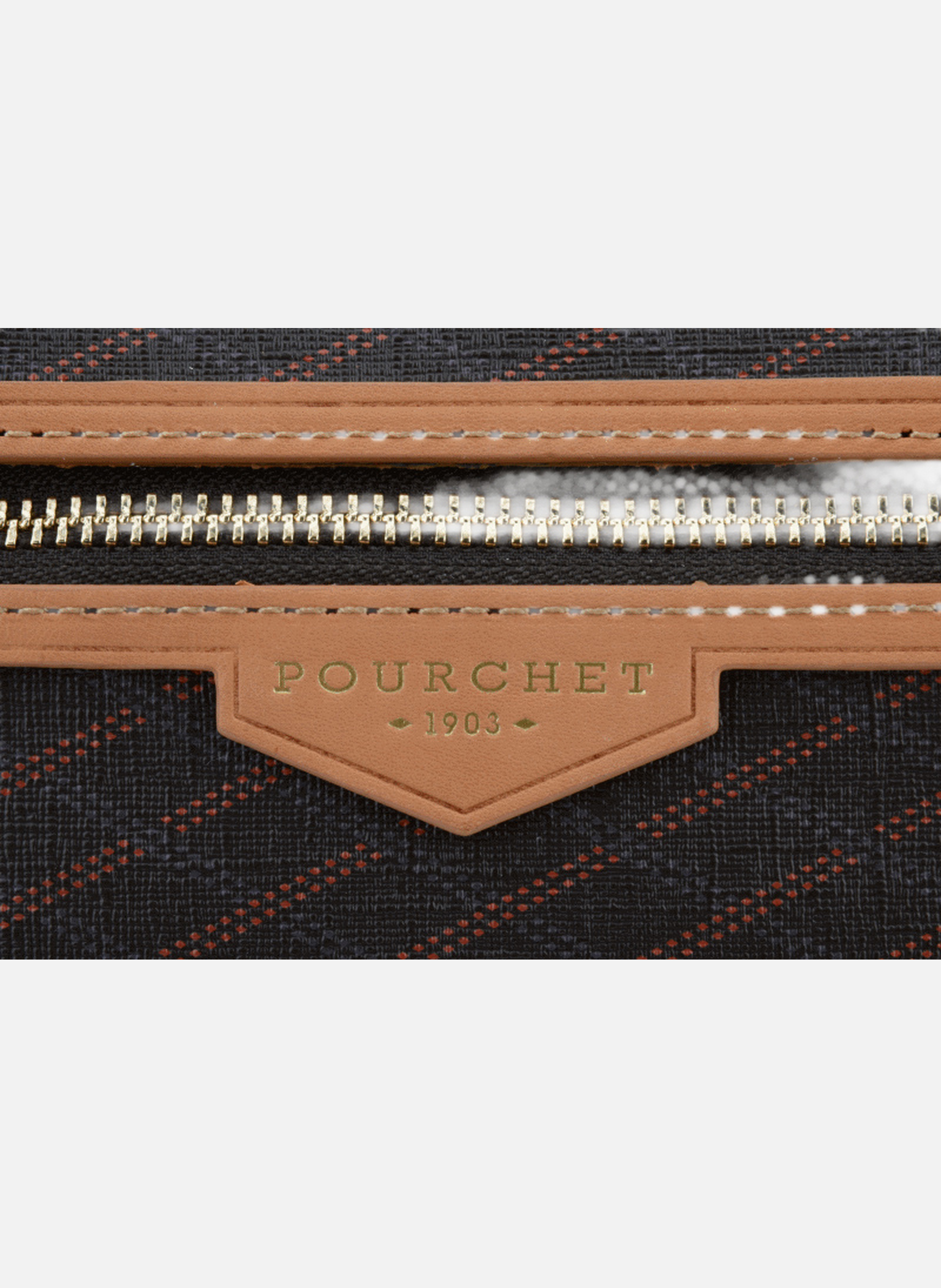 Volver coated | sac porté main gm en cuir de vachette POURCHET Marron