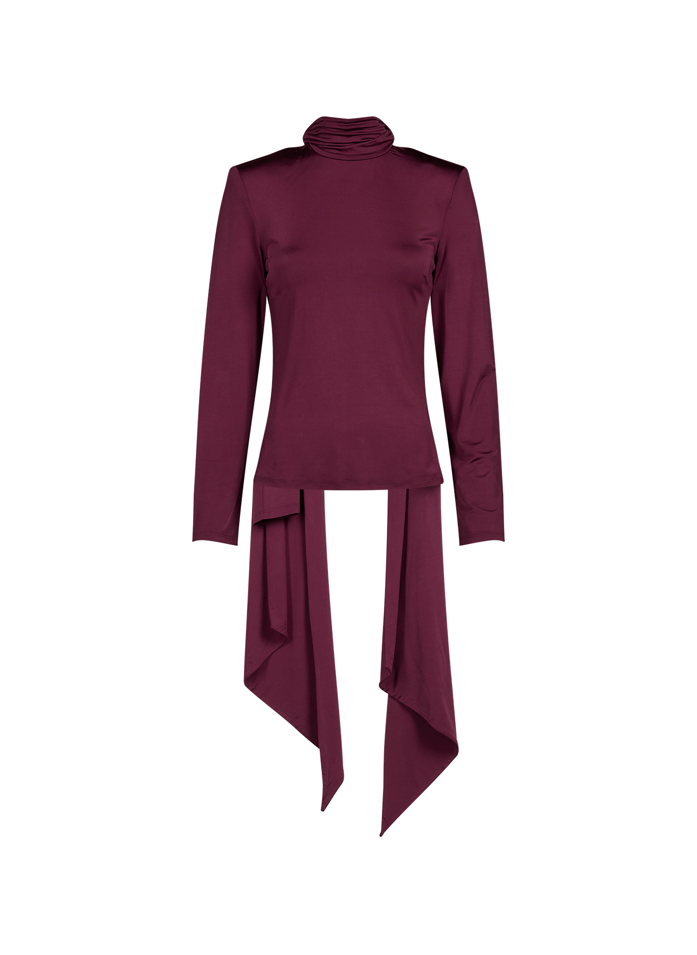 Top droit satiné ROTATE Rouge