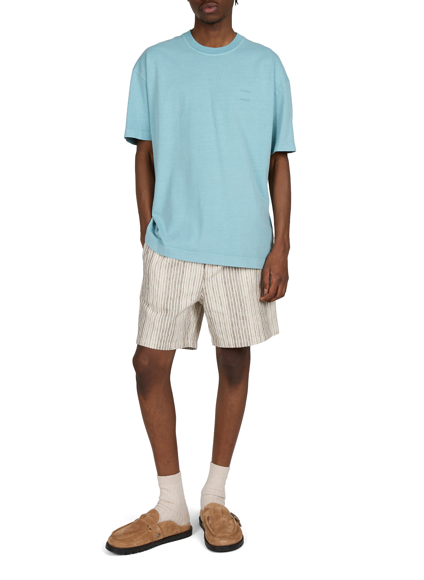 Sajoel logo cotton T-shirt SAMSOE SAMSOE Blue