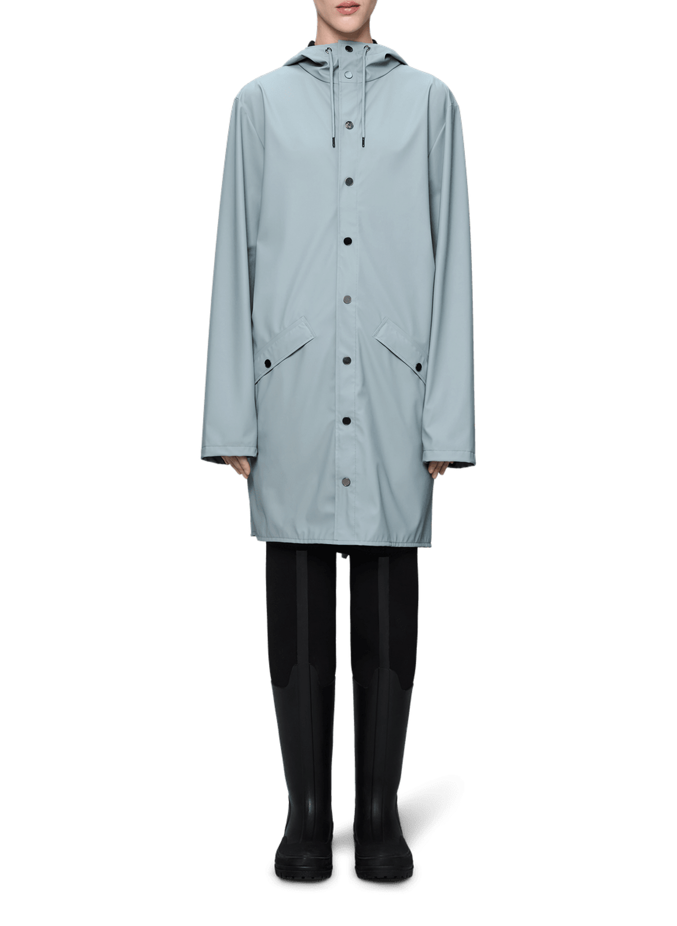 Long hooded raincoat RAINS Blue