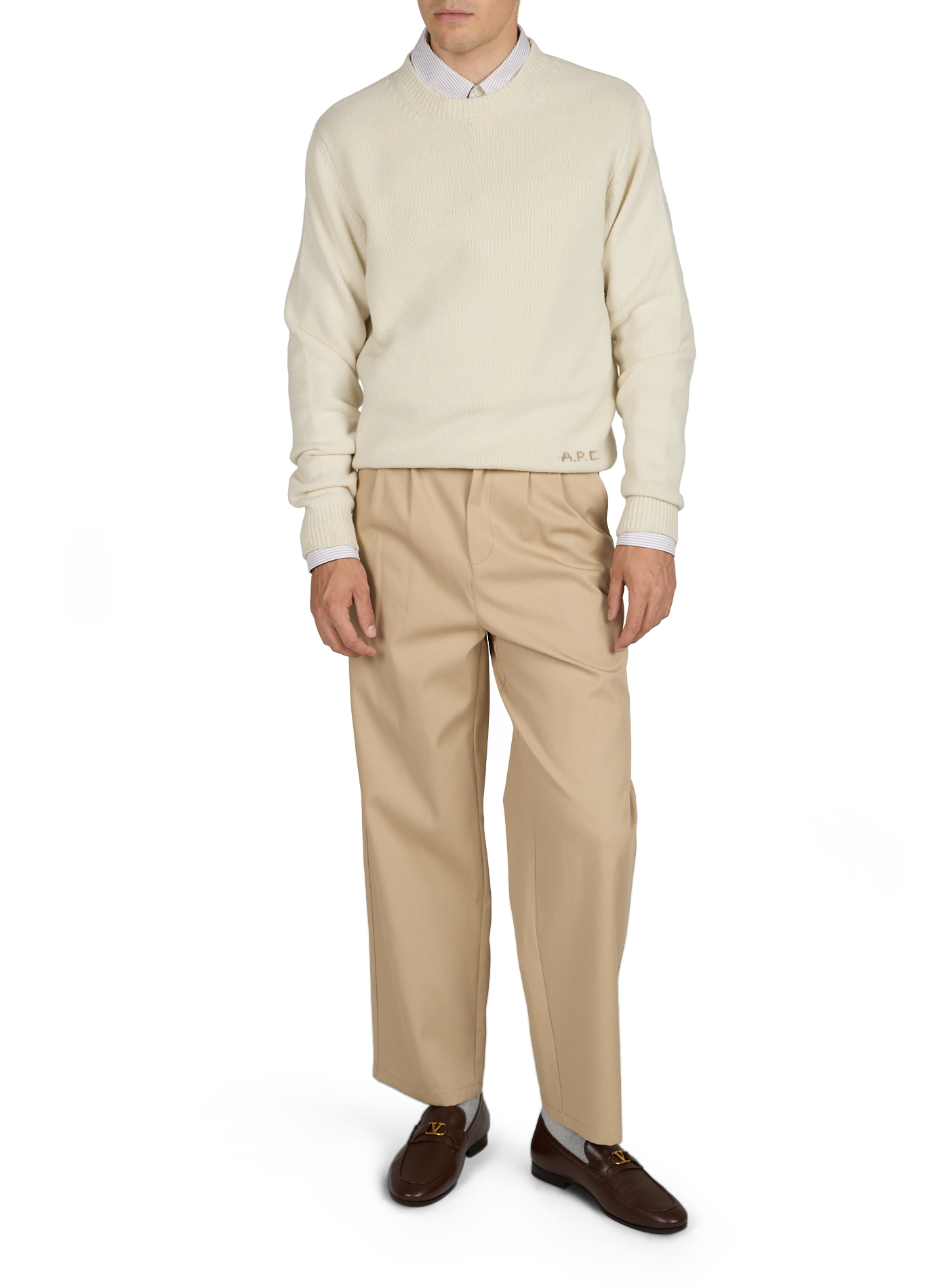 Straight wool jumper A.P.C. Beige